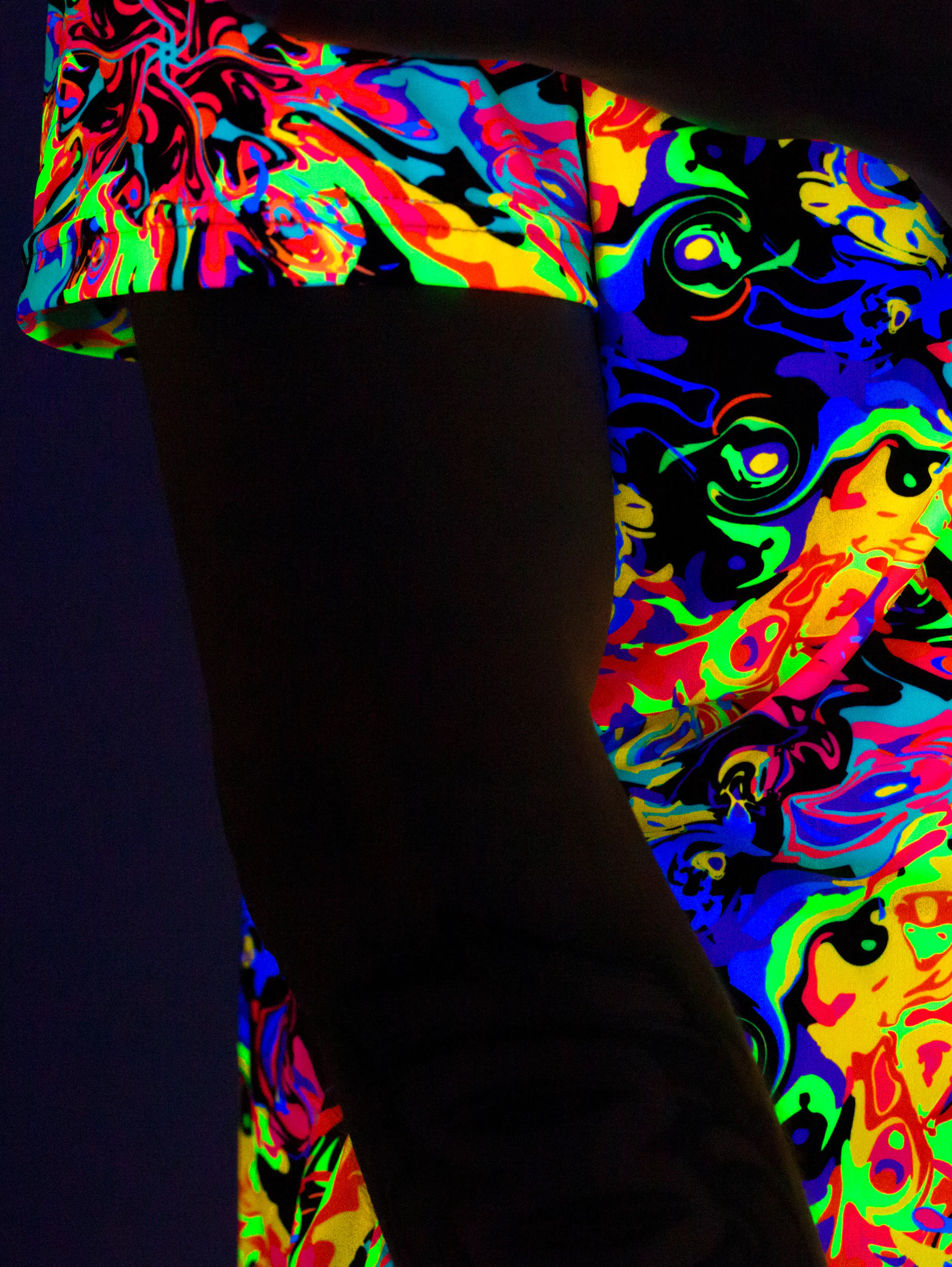 Флуоресцентная «Неоновая» Футболка XXXL «Chakra Fluid» Unisex