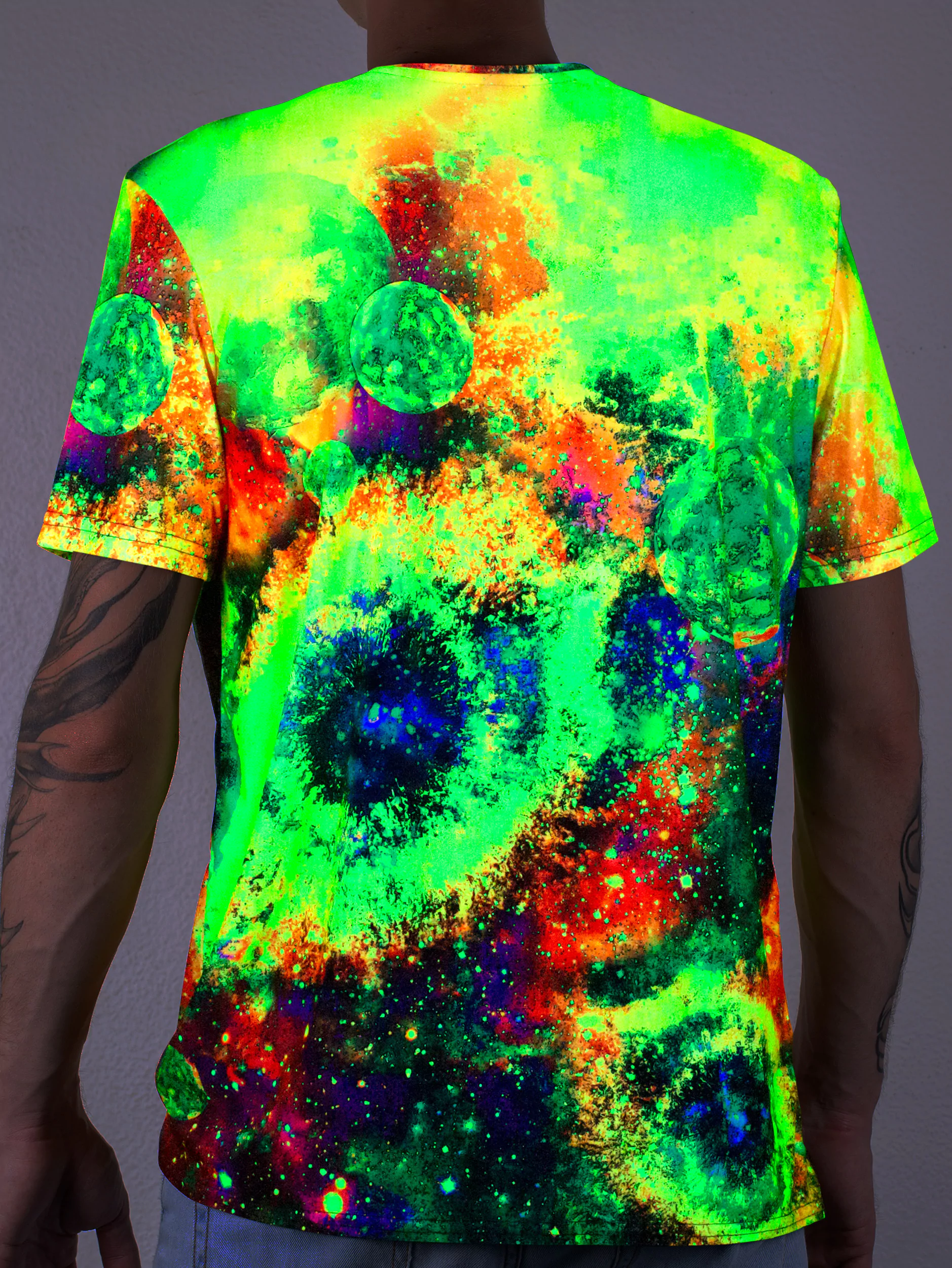 Флуоресцентная «Кислотная» Футболка XXXL «Acide Space» Unisex