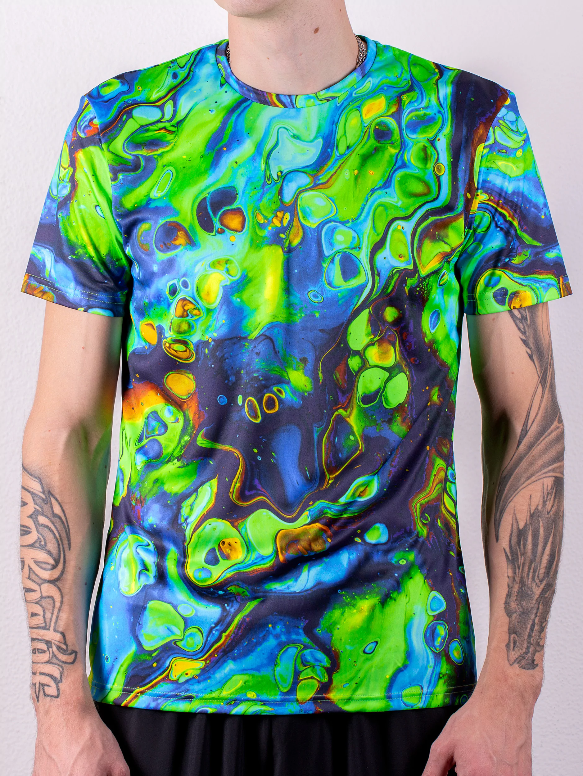 Ультрафиолетовая «Неоновая» Футболка M «Lava Lamp» Unisex