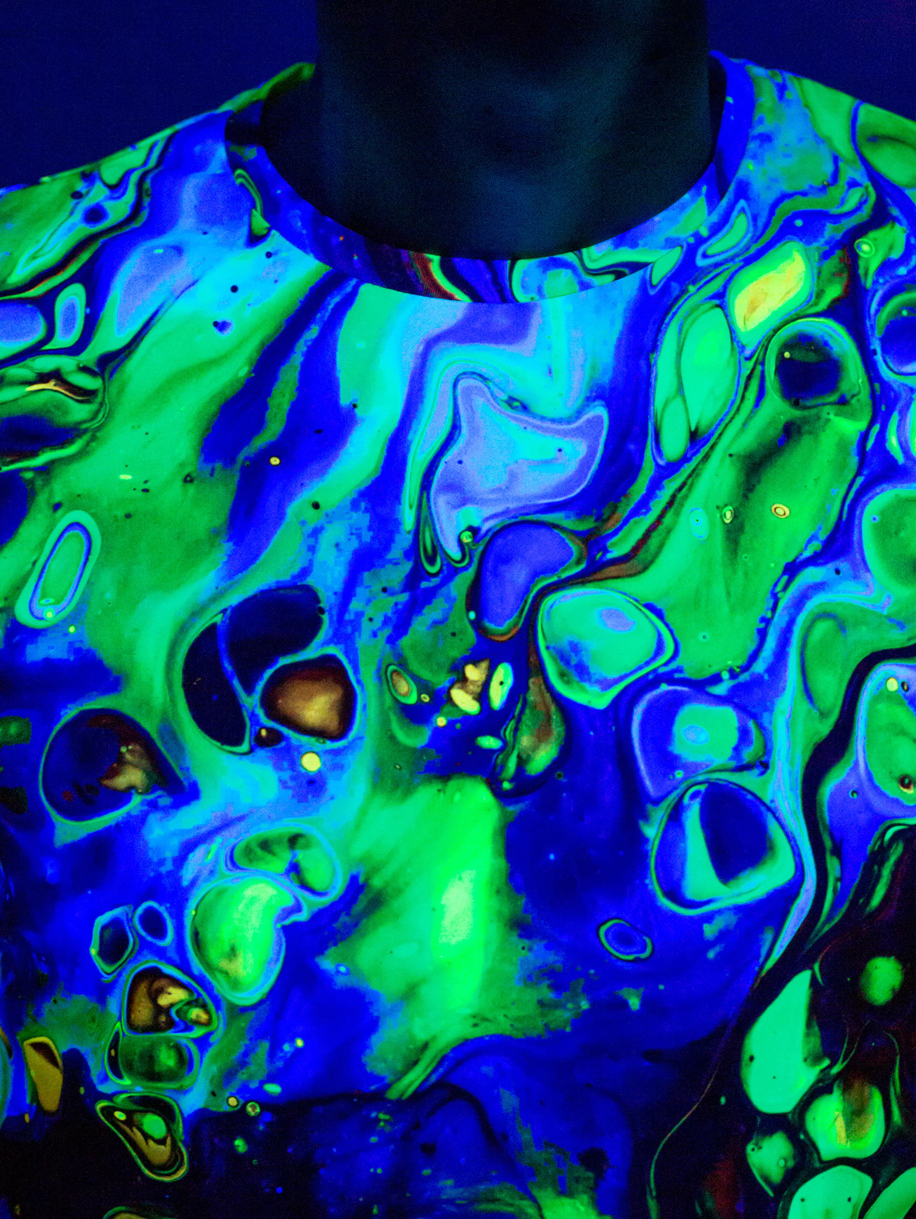Ультрафиолетовая «Неоновая» Футболка M «Lava Lamp» Unisex
