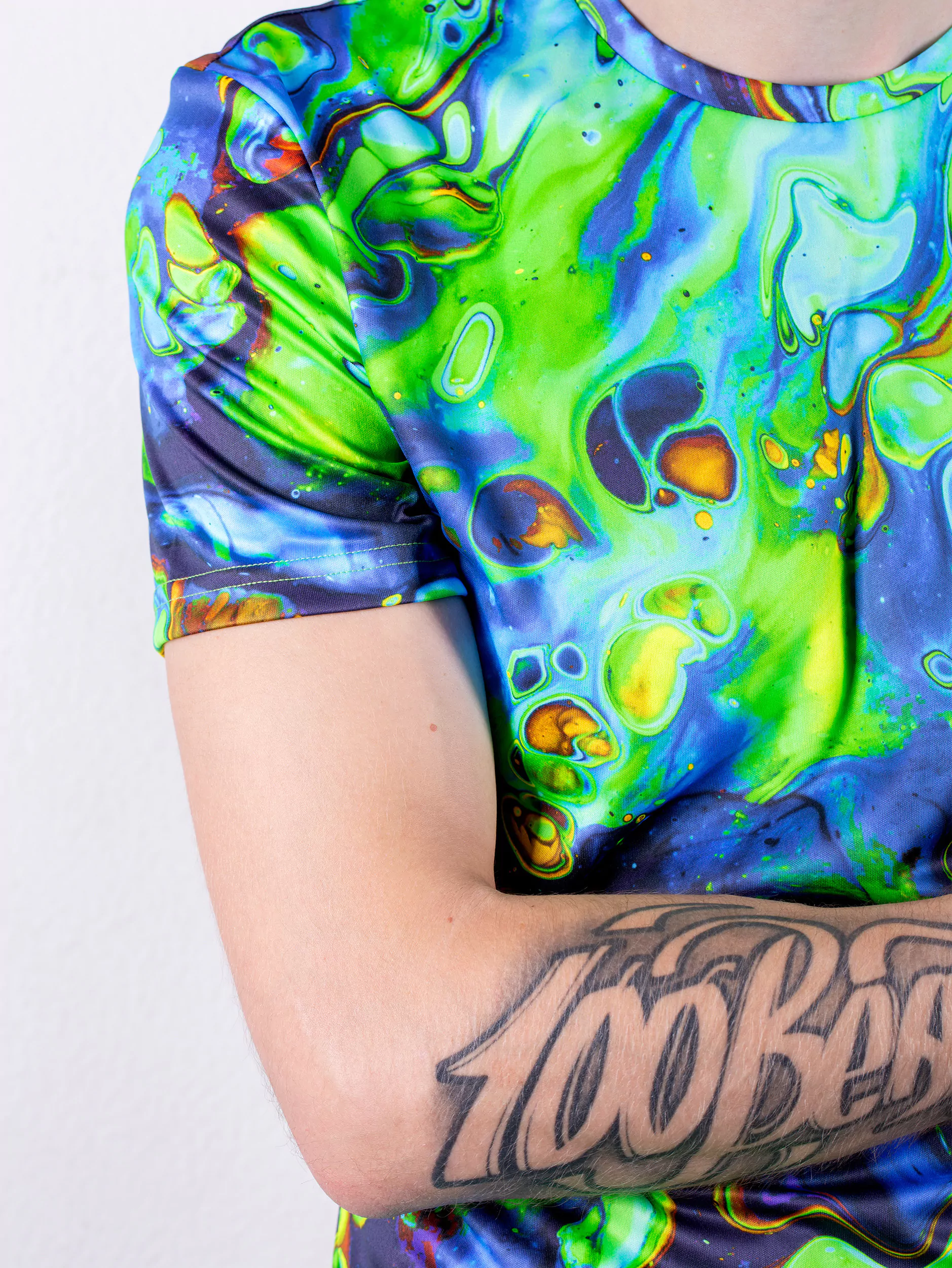Ультрафиолетовая «Неоновая» Футболка L «Lava Lamp» Unisex