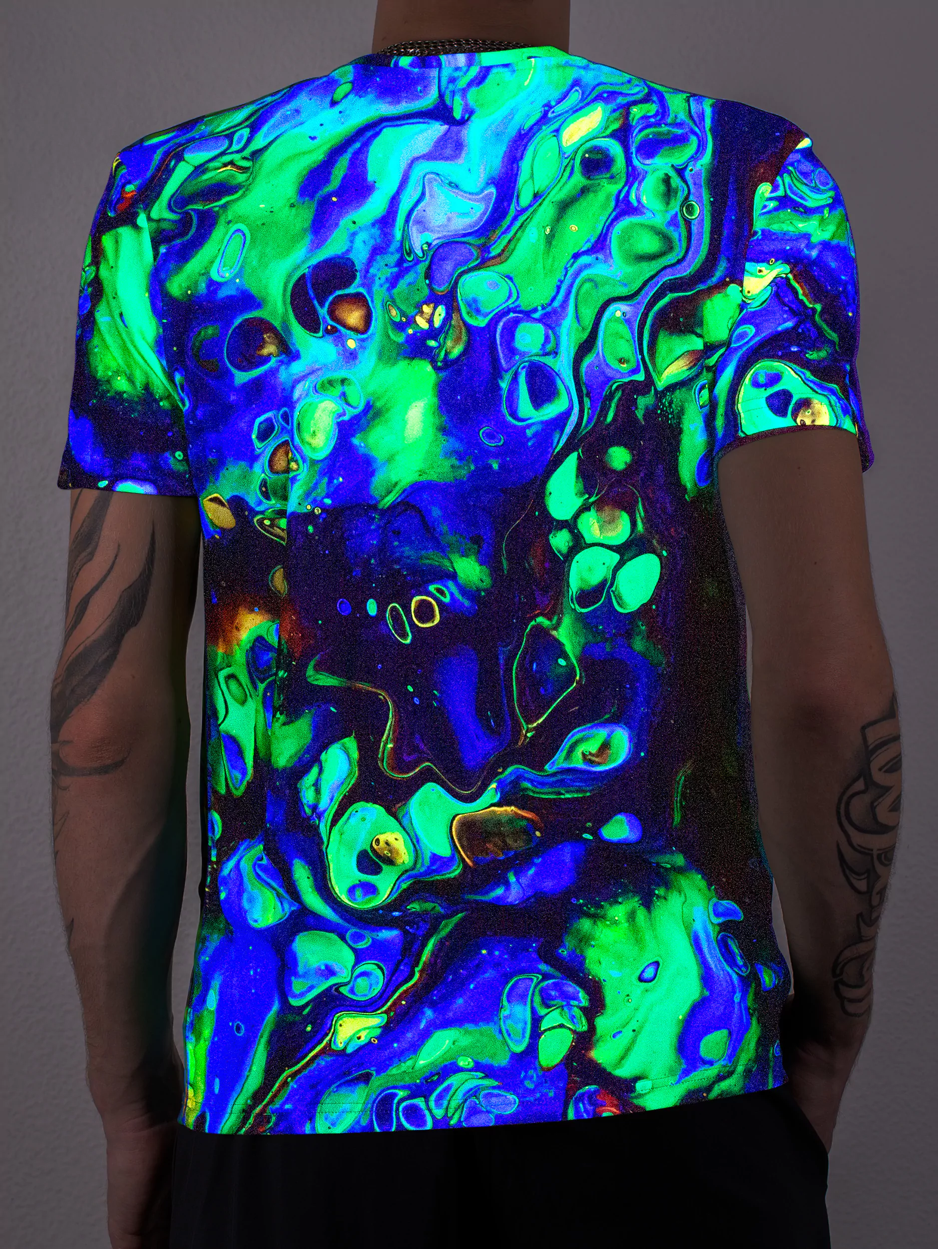Ультрафиолетовая «Неоновая» Футболка XL «Lava Lamp» Unisex
