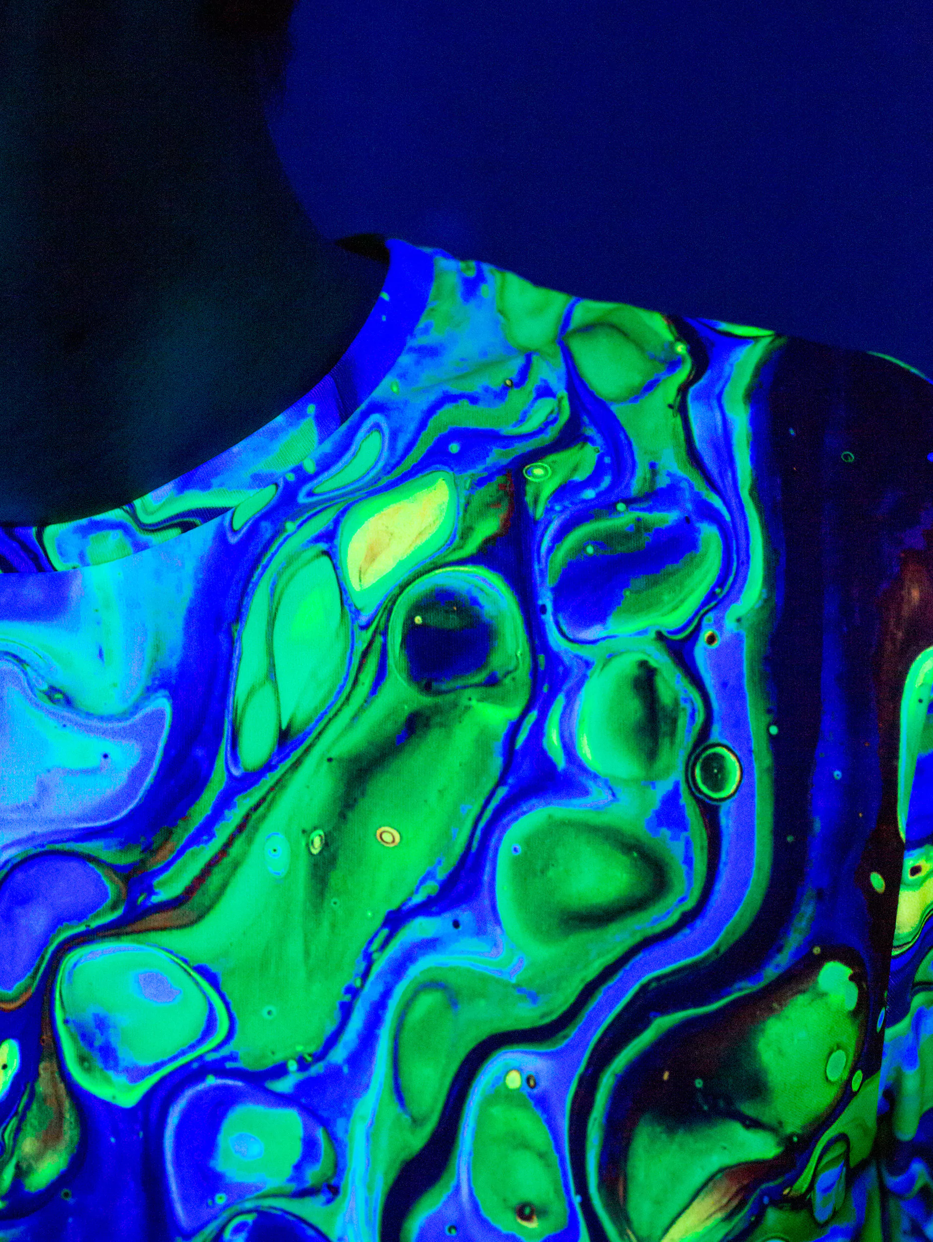 Ультрафиолетовая «Неоновая» Футболка XXL «Lava Lamp» Unisex