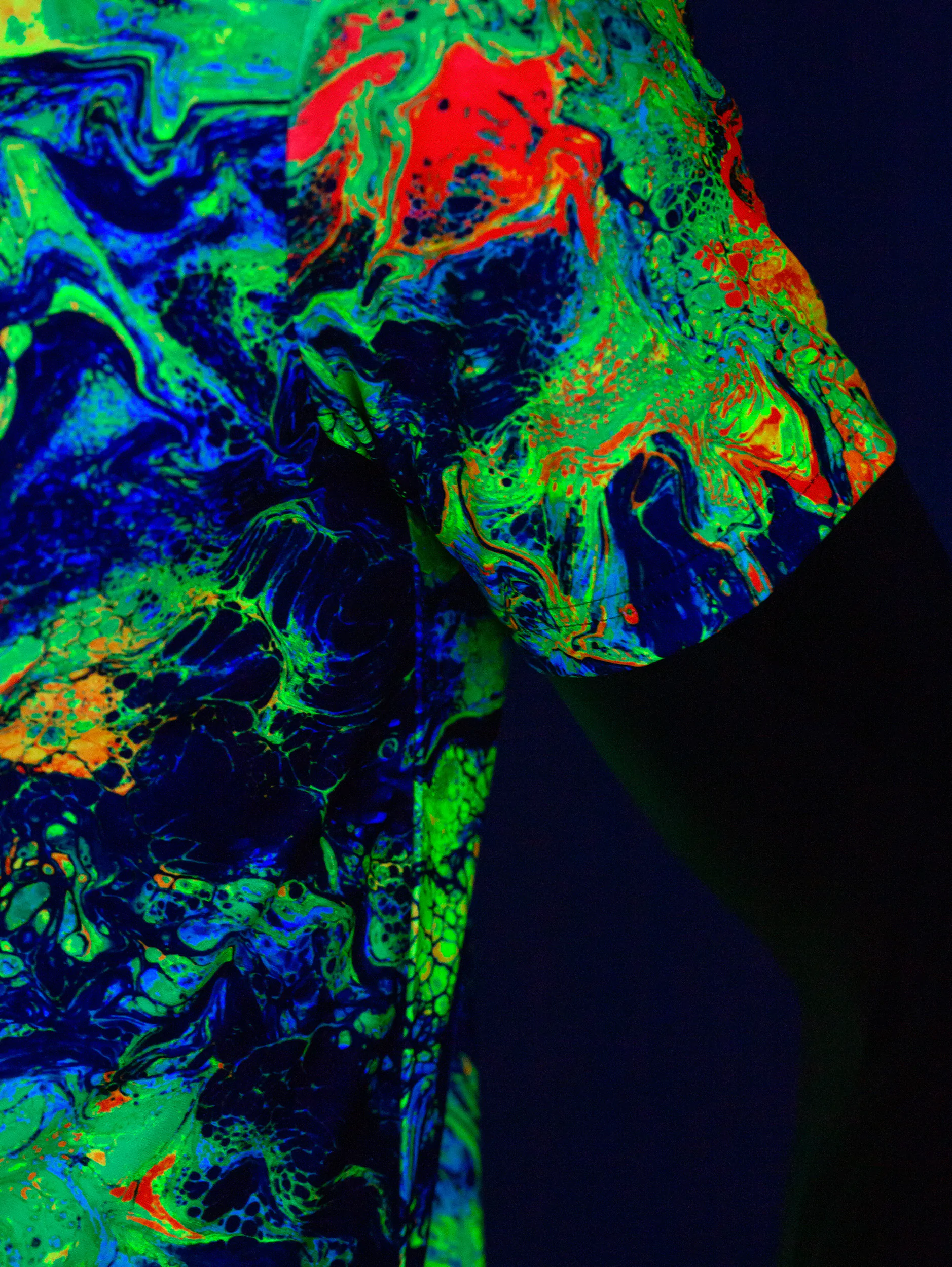 Ультрафиолетовая «Неоновая» Футболка M «Acid Liquid» Unisex