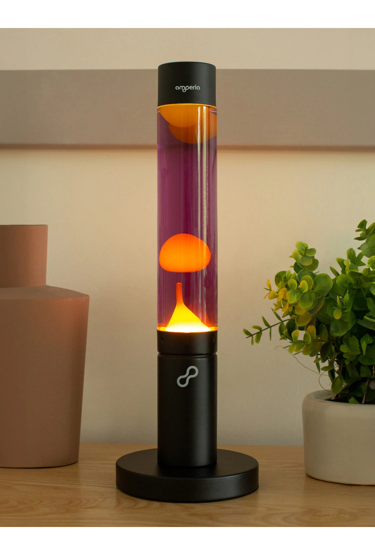 Лава лампа Amperia Slim Оранжевая/Фиолетовая(39 см)