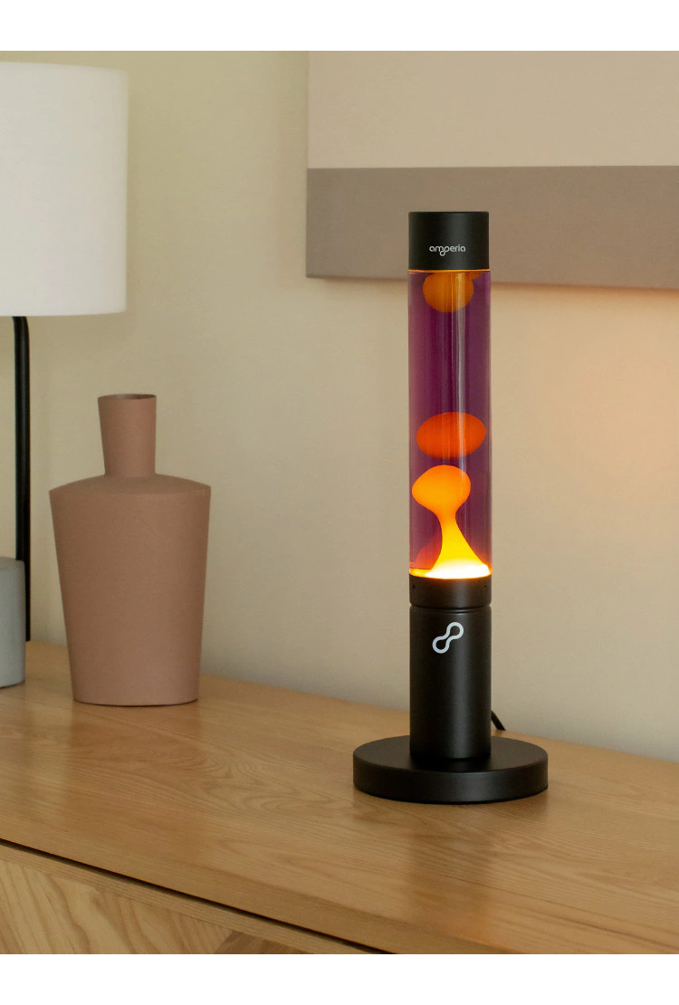 Лава лампа Amperia Slim Оранжевая/Фиолетовая(39 см)