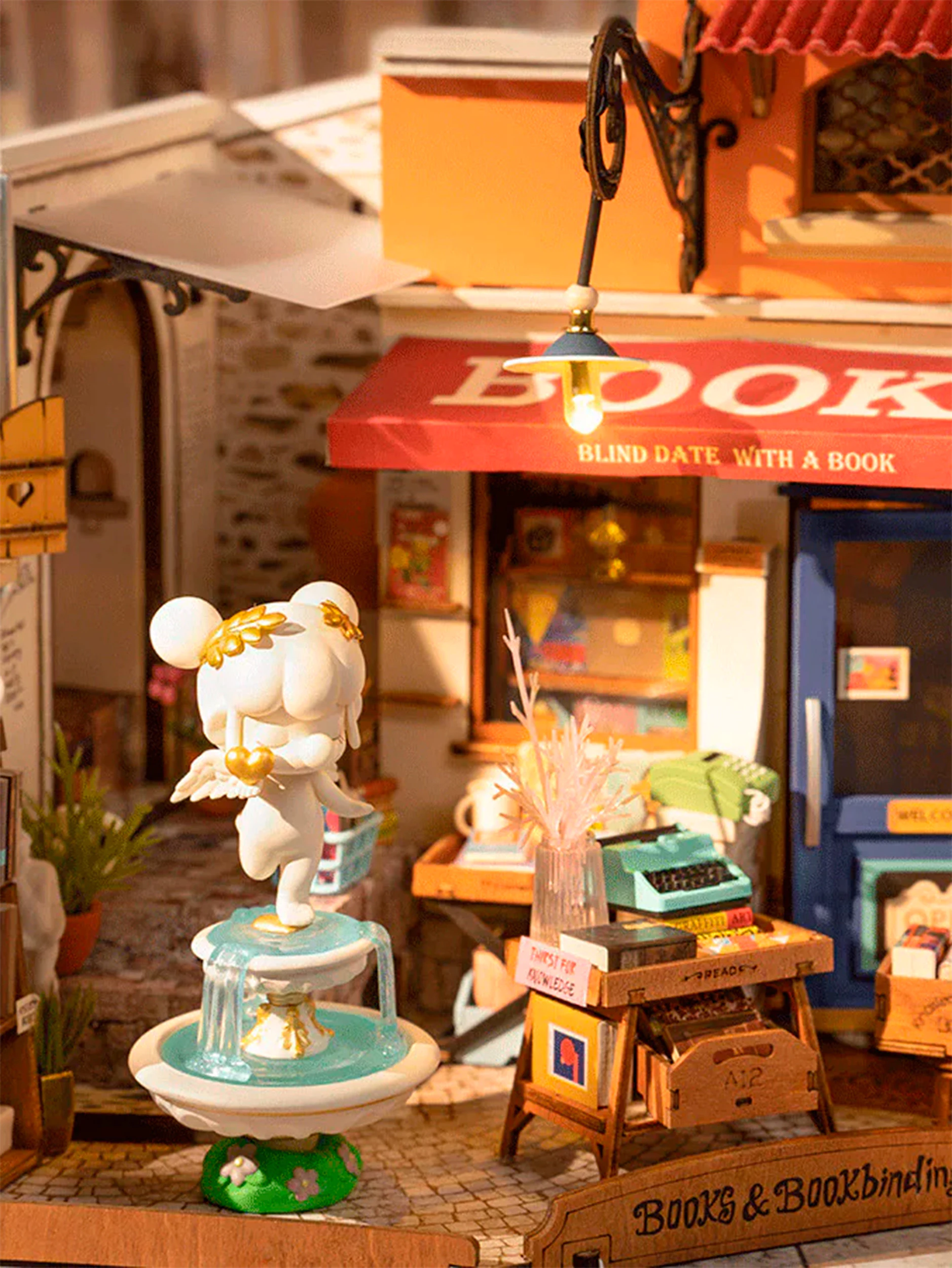 Румбокс интерьерный конструктор Книжный магазин на углу Robotime Corner Bookstore