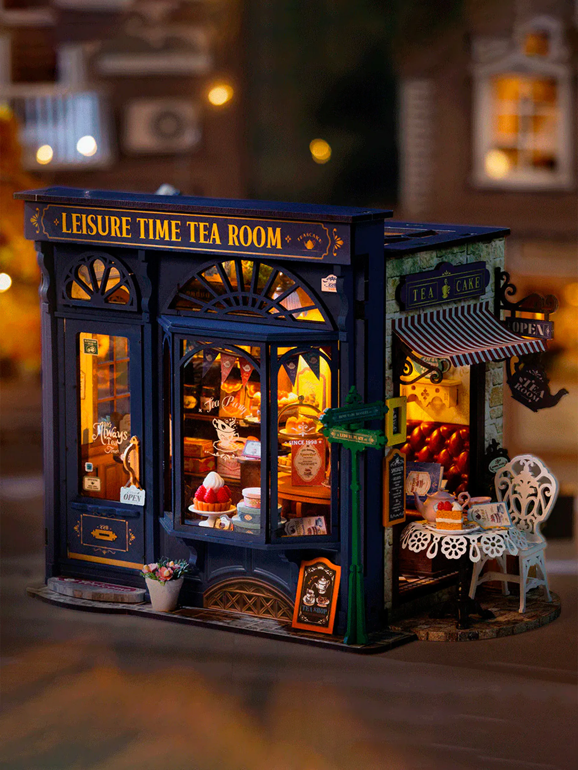 Румбокс интерьерный конструктор Чайная комната для отдыха Robotime Leisure Time Tea Room