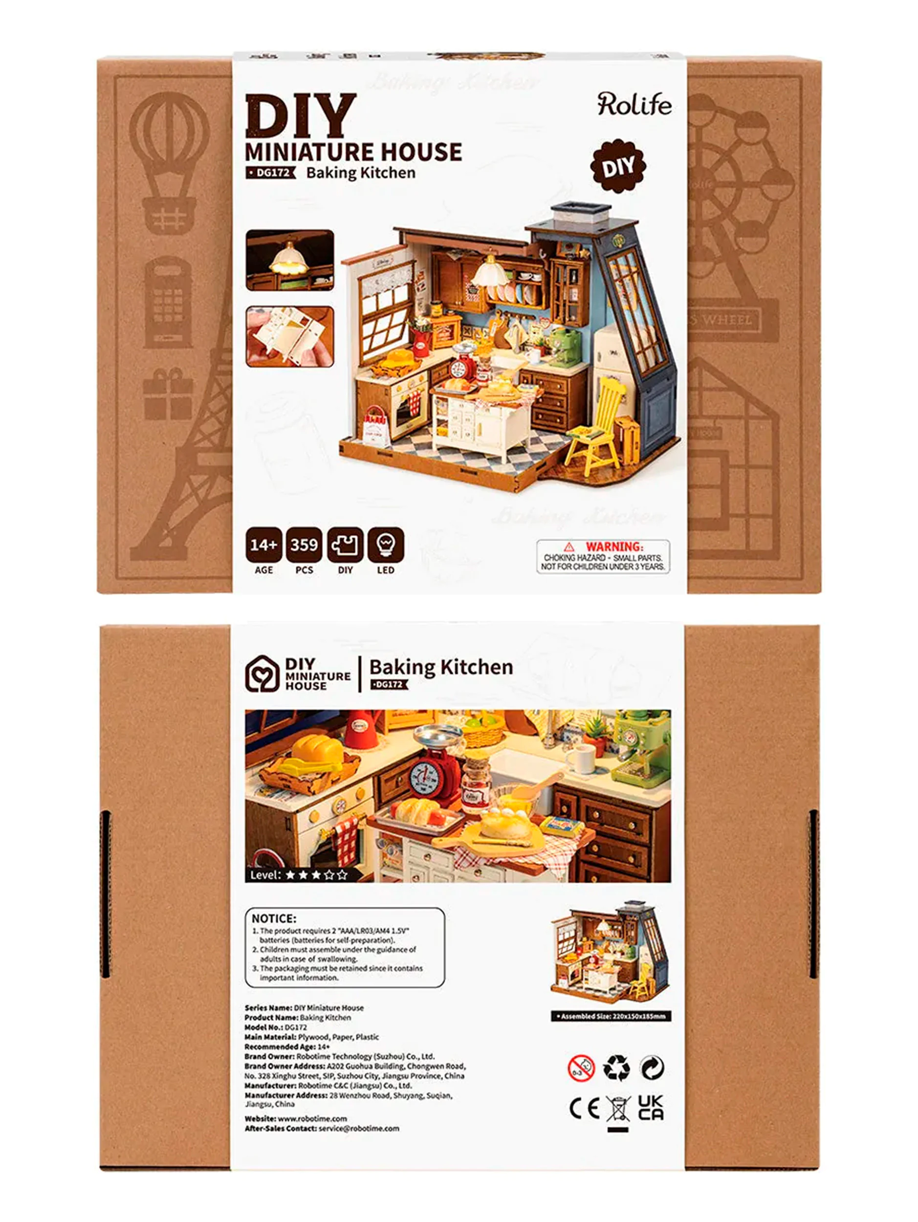 Румбокс интерьерный конструктор Кухня для выпечки Robotime Baking Kitchen