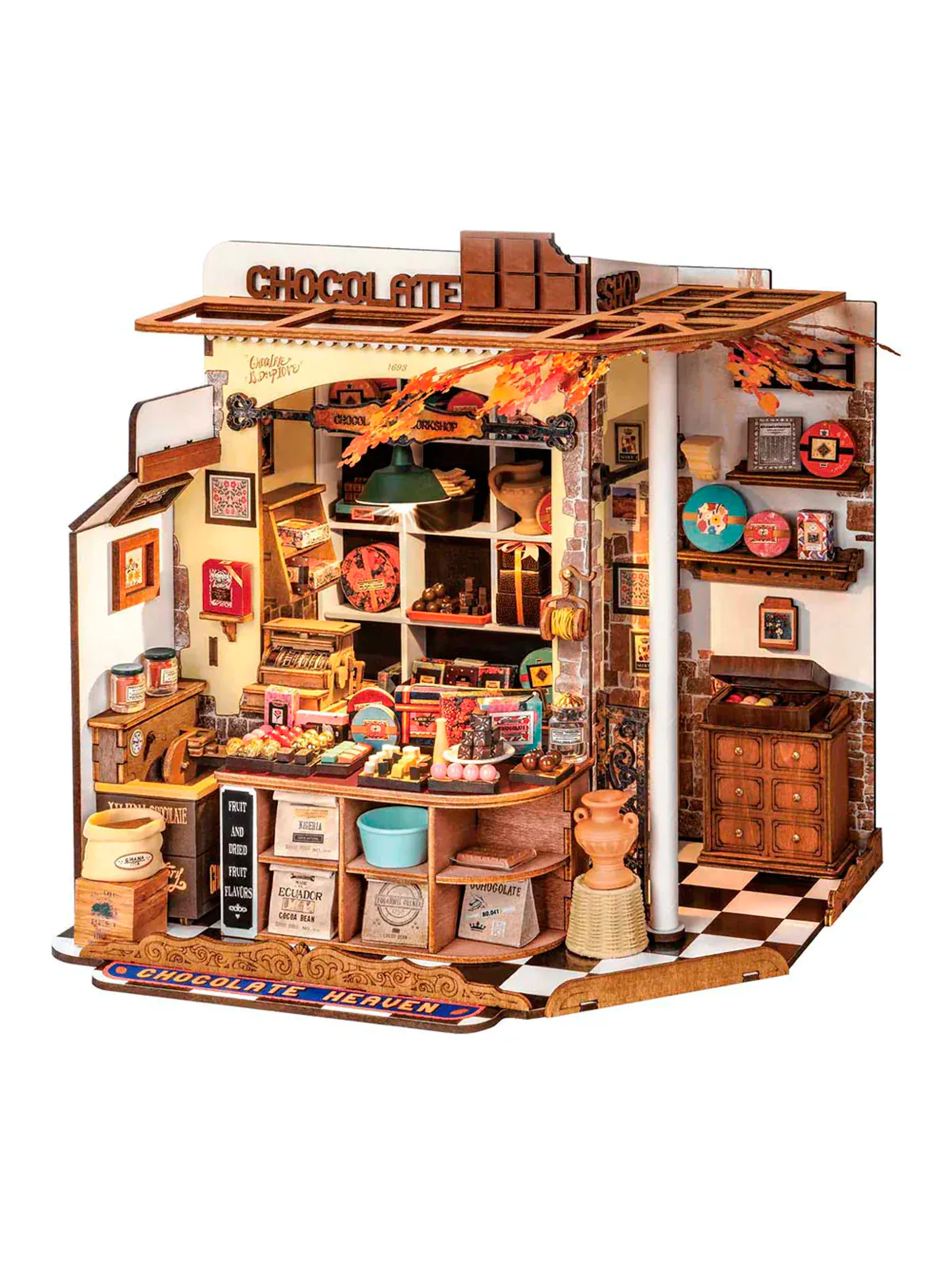 Румбокс интерьерный конструктор Шоколад Генри Robotime Henry's Chocolate