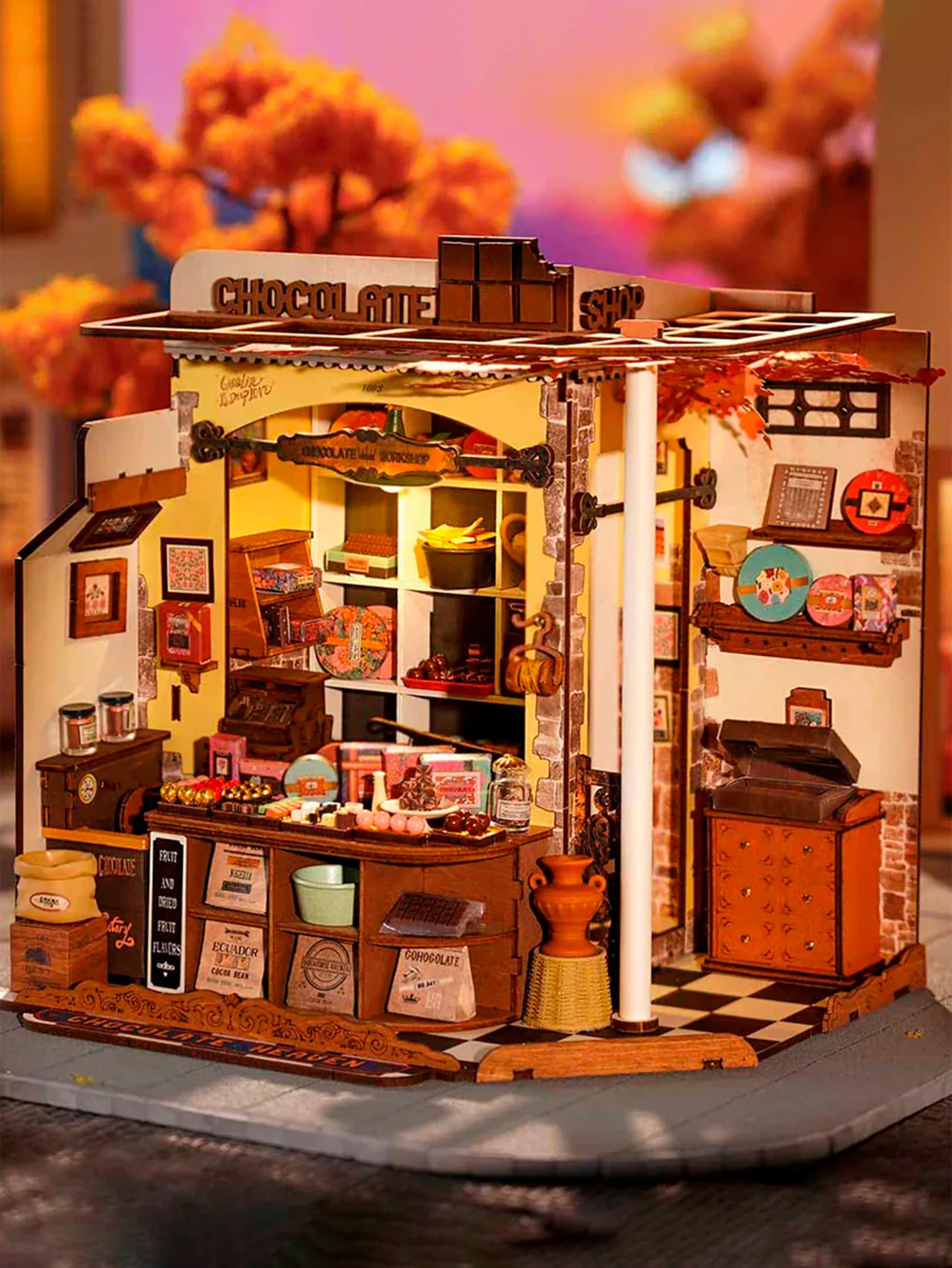 Румбокс интерьерный конструктор Шоколад Генри Robotime Henry's Chocolate