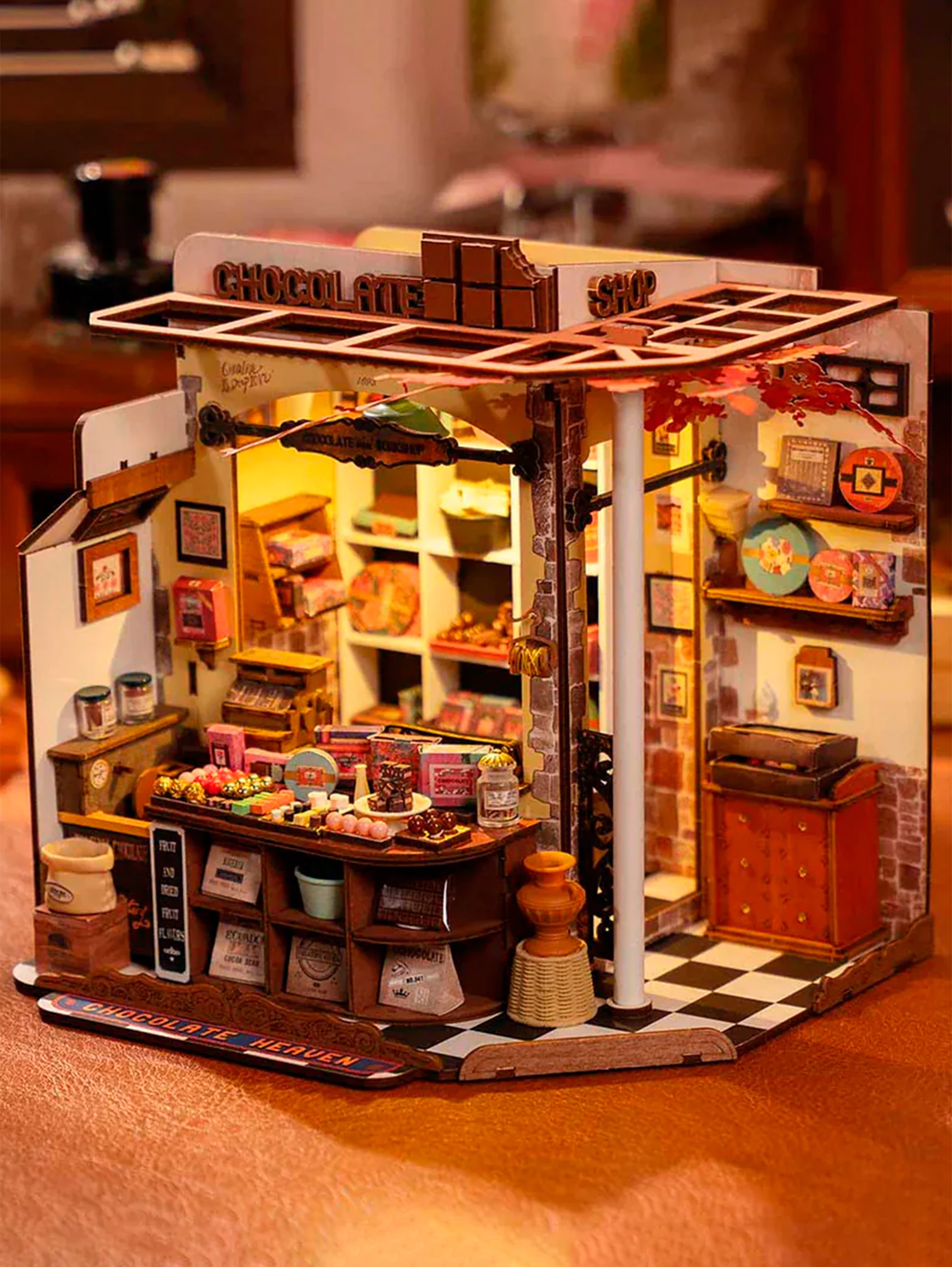 Румбокс интерьерный конструктор Шоколад Генри Robotime Henry's Chocolate