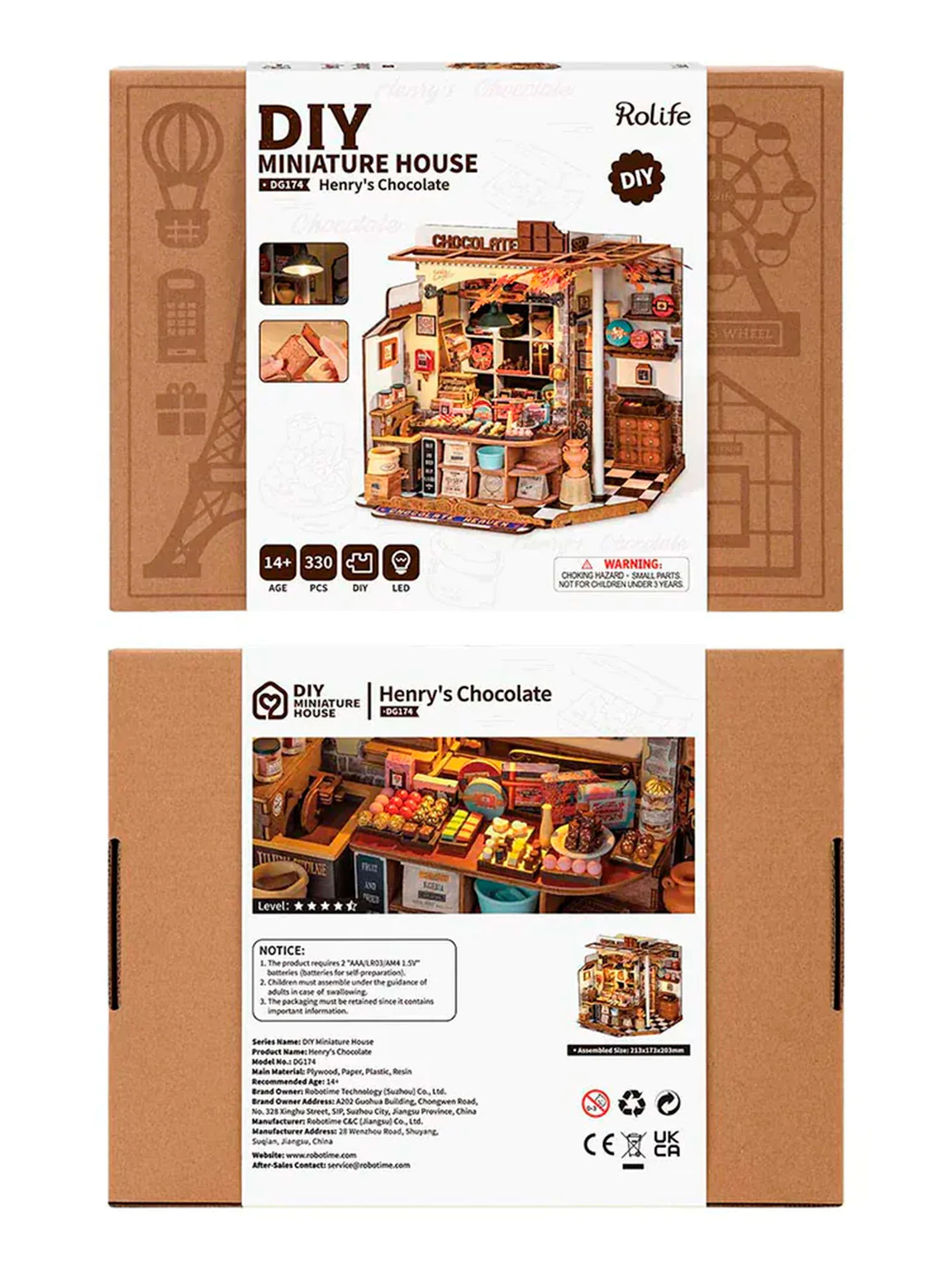 Румбокс интерьерный конструктор Шоколад Генри Robotime Henry's Chocolate