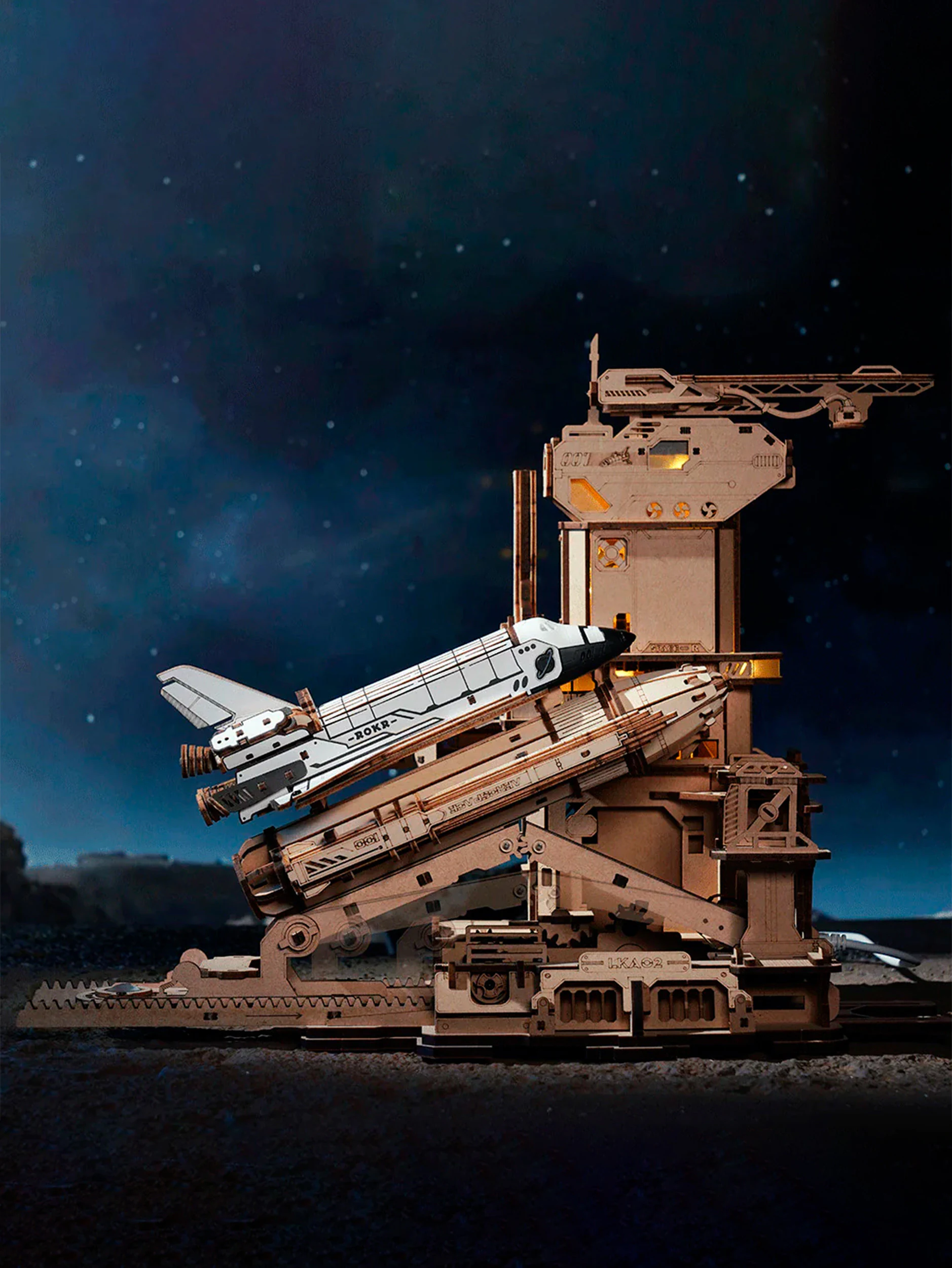 Деревянный механический конструктор Космический Шаттл Robotime Space Shuttle