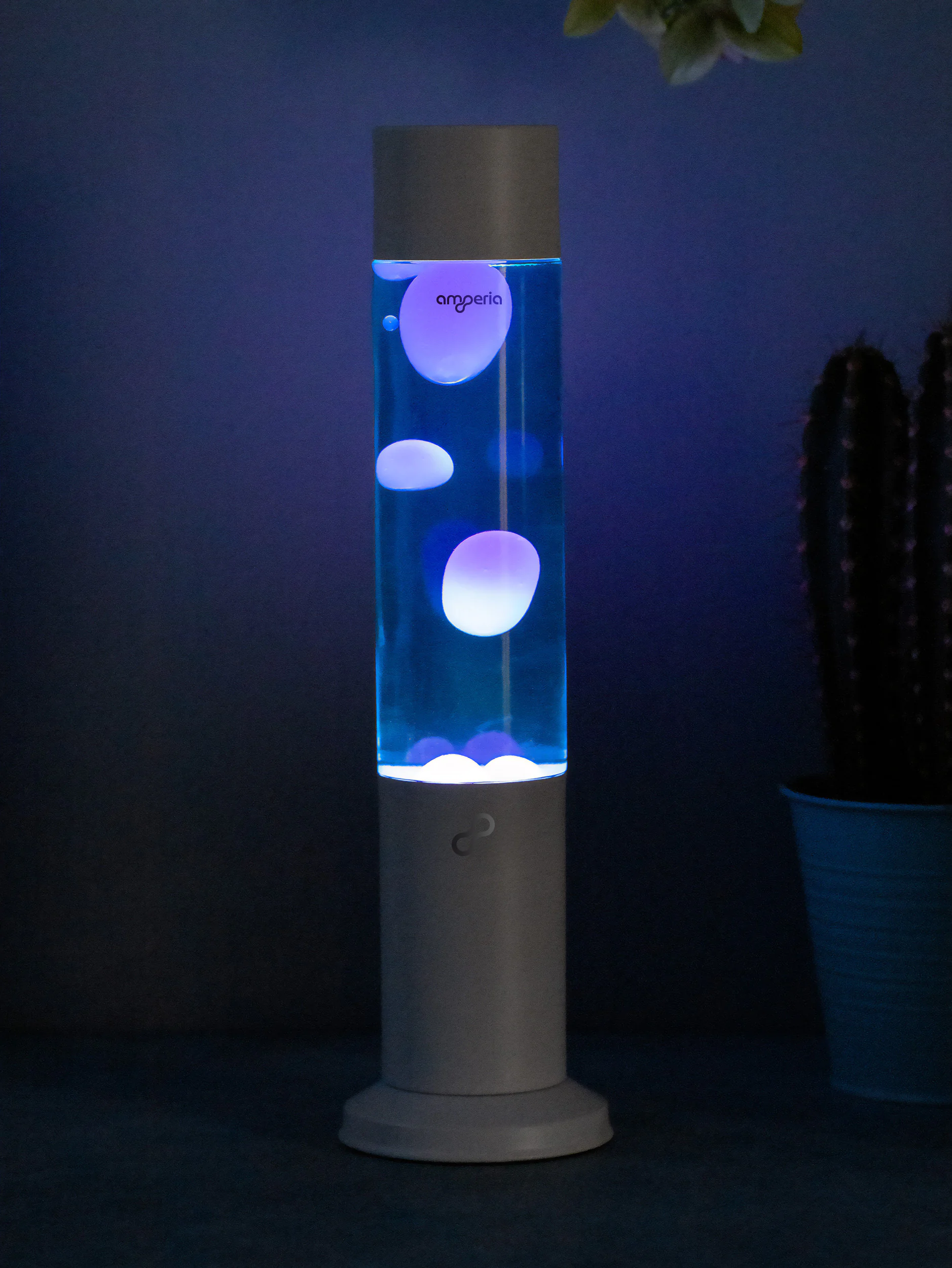 Лава лампа Amperia Tube Фиолетовая/Синяя (39 см) White