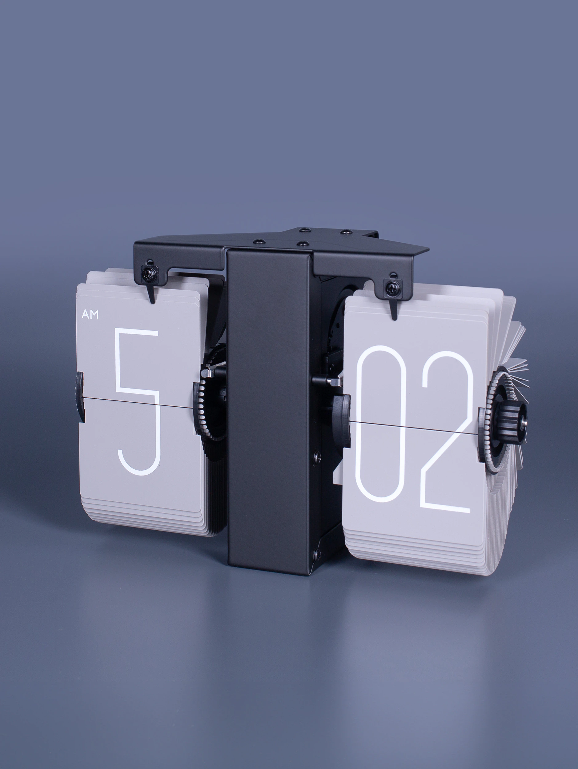 Перекидные ретро-часы Flip Clock Slim Black/Gray