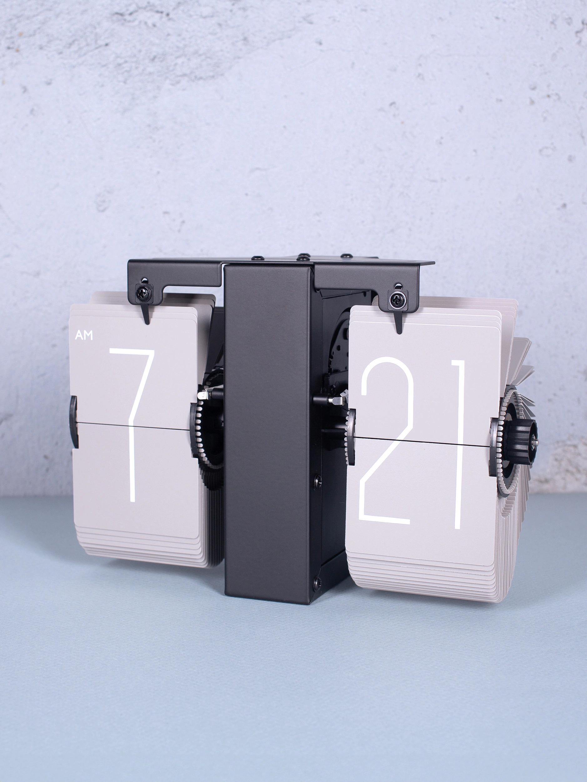 Перекидные ретро-часы Flip Clock Slim Black/Gray