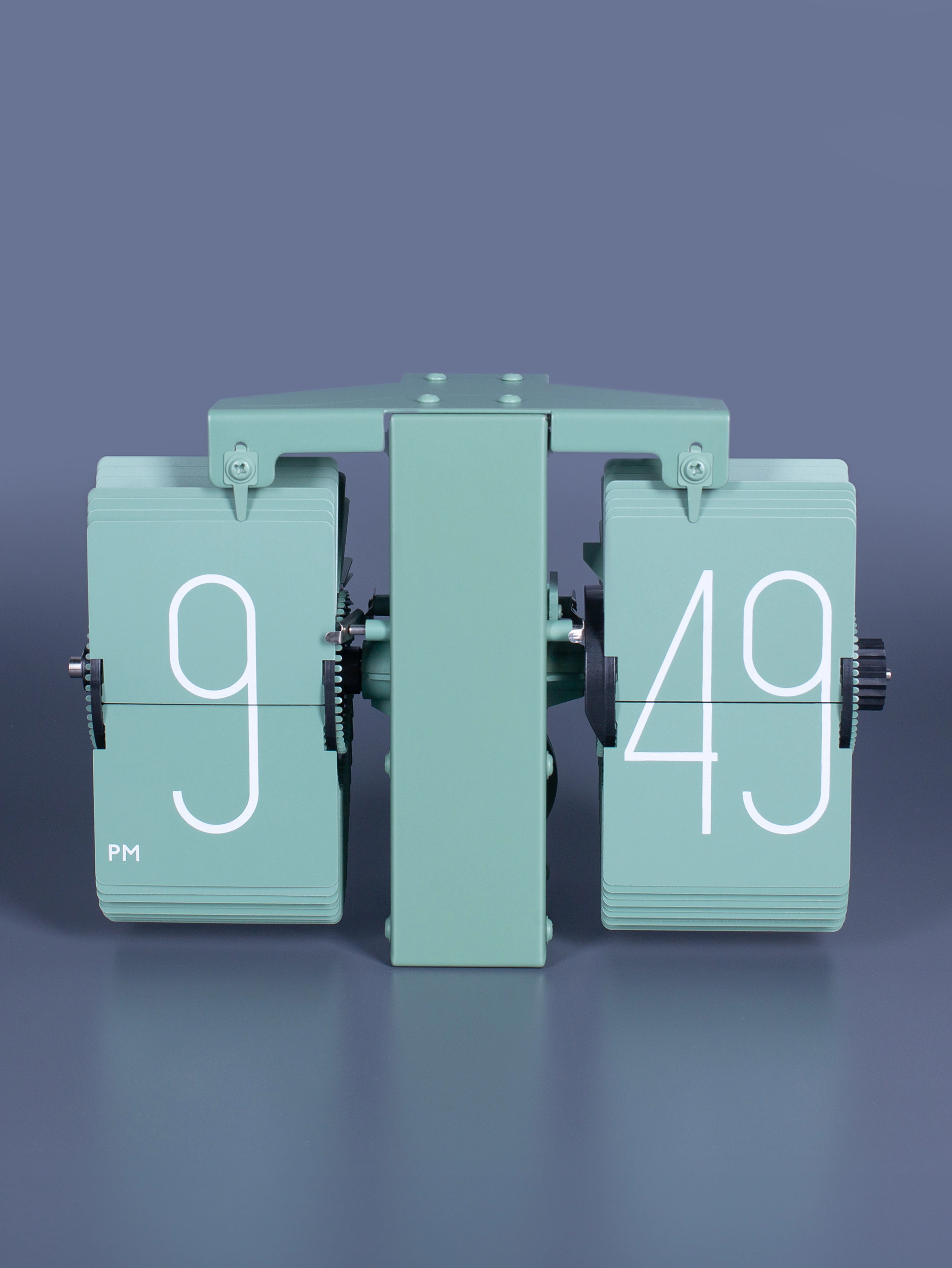 Перекидные ретро-часы Flip Clock Slim Green