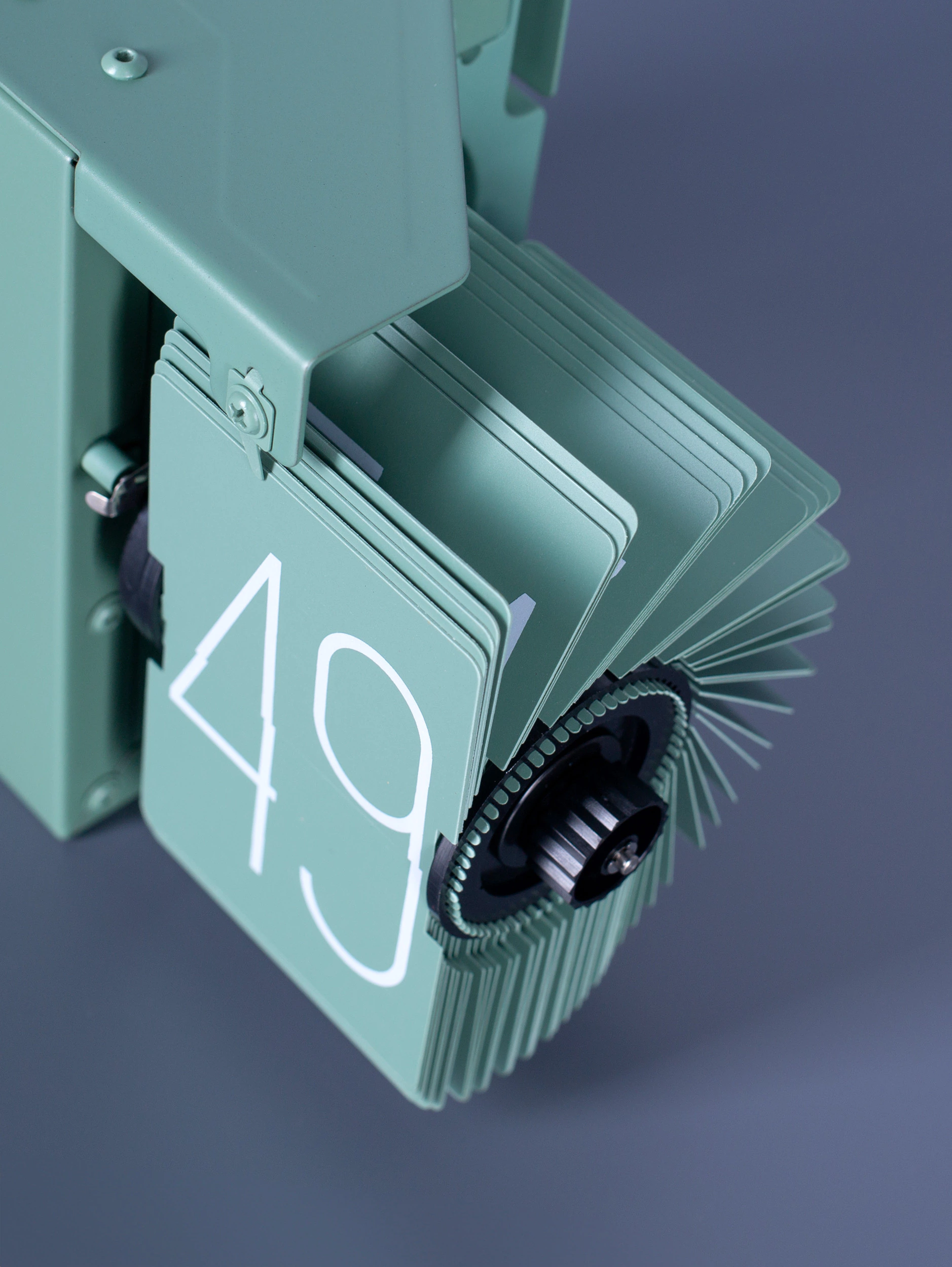 Перекидные ретро-часы Flip Clock Slim Green