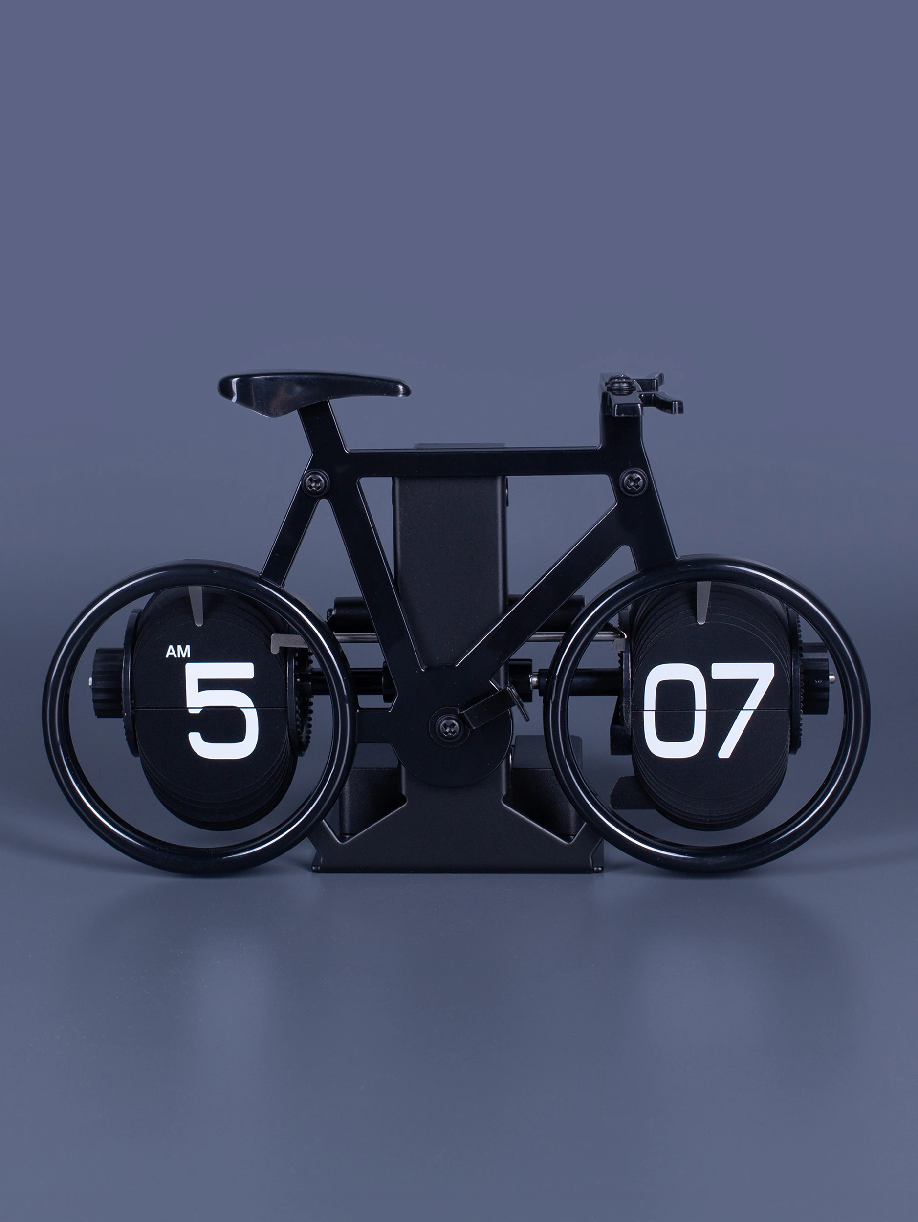 Перекидные часы-велосипед Flip Clock Bike, черные  (20*9*12 см)