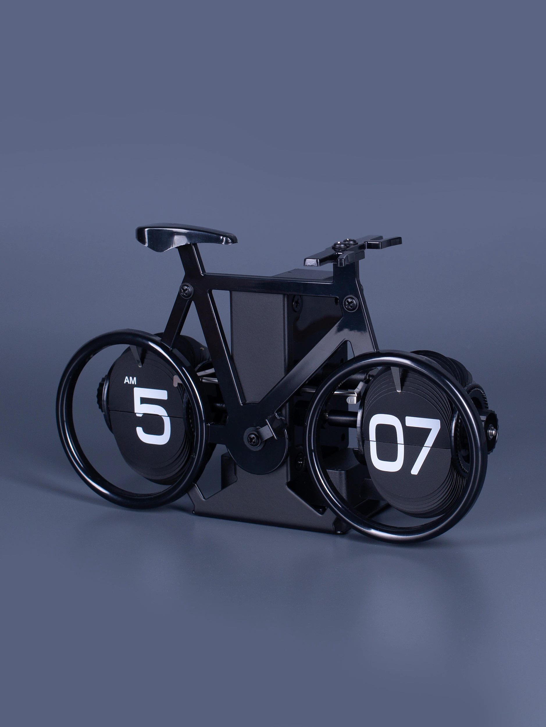 Перекидные часы-велосипед Flip Clock Bike, черные  (20*9*12 см)