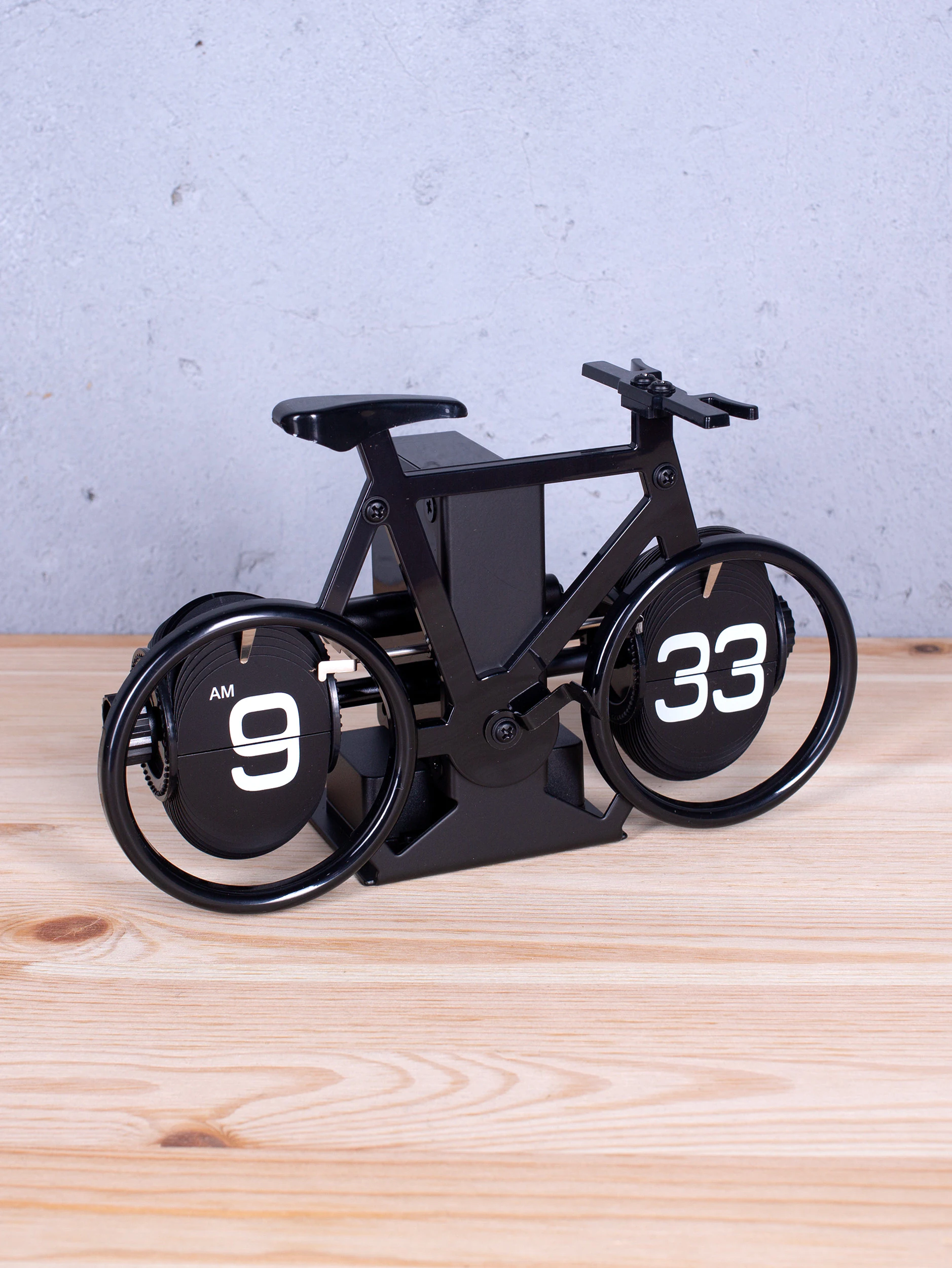 Перекидные часы-велосипед Flip Clock Bike, черные  (20*9*12 см)