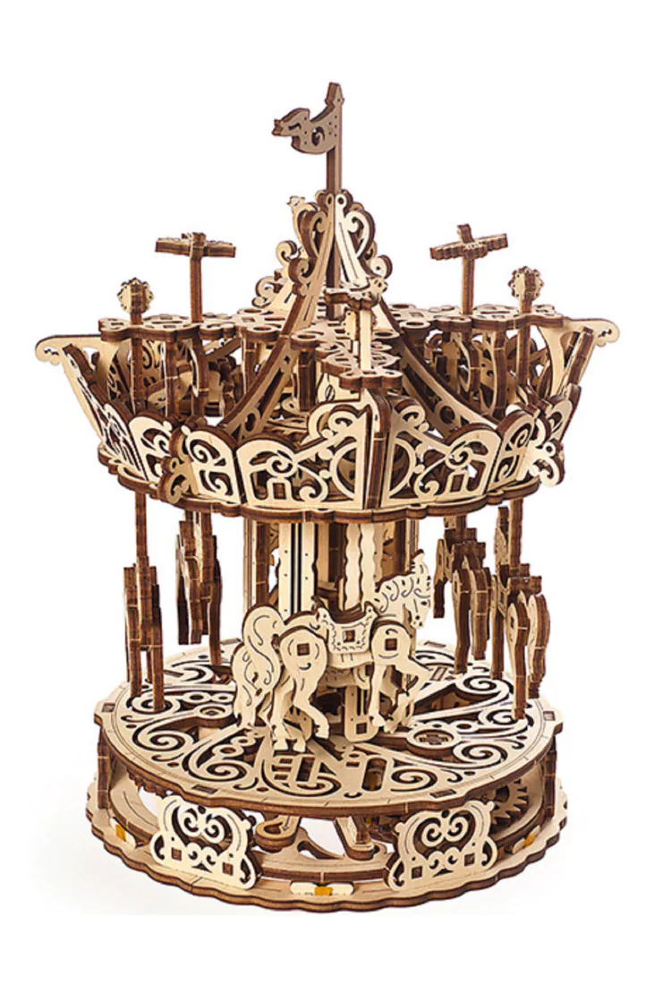 Сборная модель Ugears Карусель (21*21*26 см)
