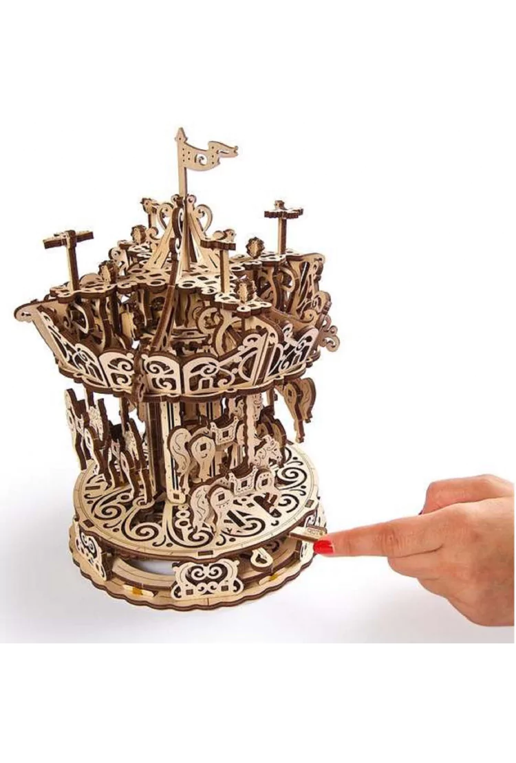 Сборная модель Ugears Карусель (21*21*26 см)