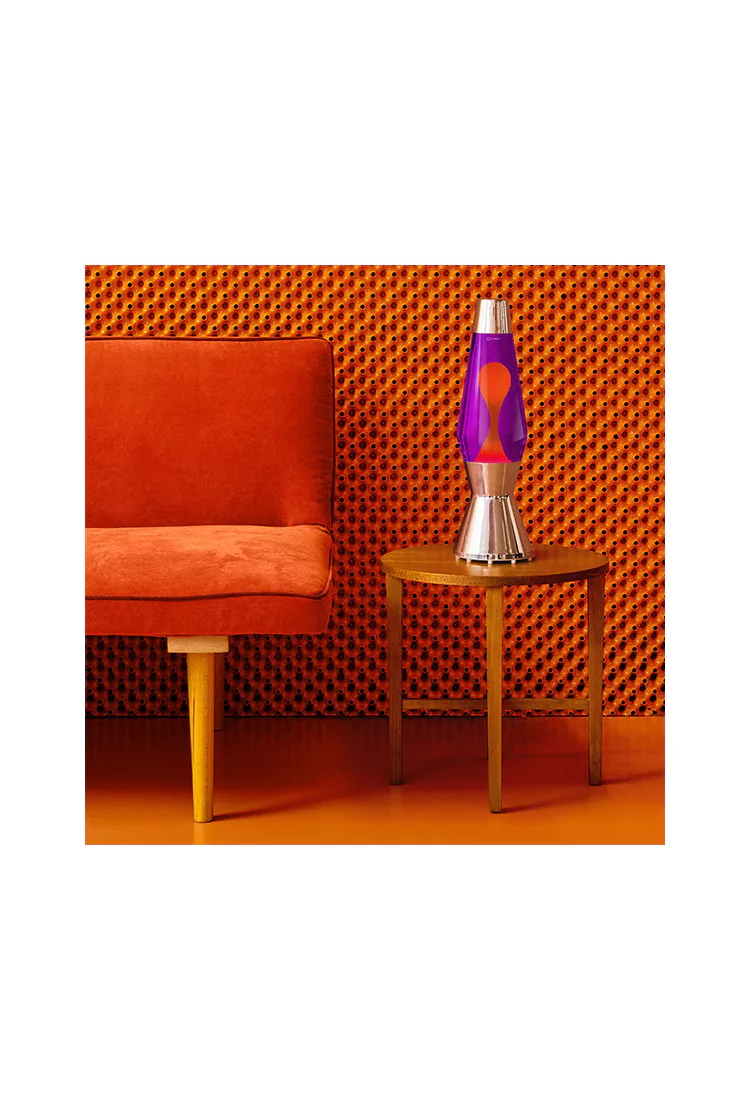 Лава-лампа Mathmos Astro Оранжевая/Желтая Silver (Воск)