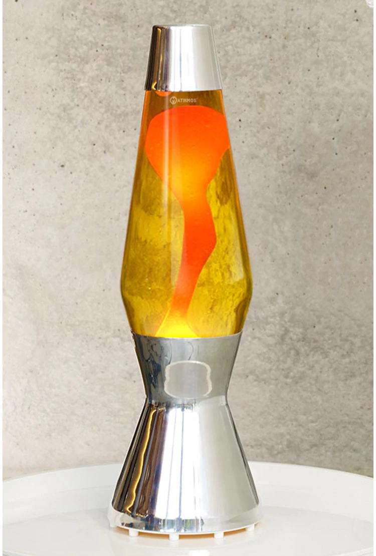 Лава-лампа Mathmos Astro Оранжевая/Желтая Silver (Воск)