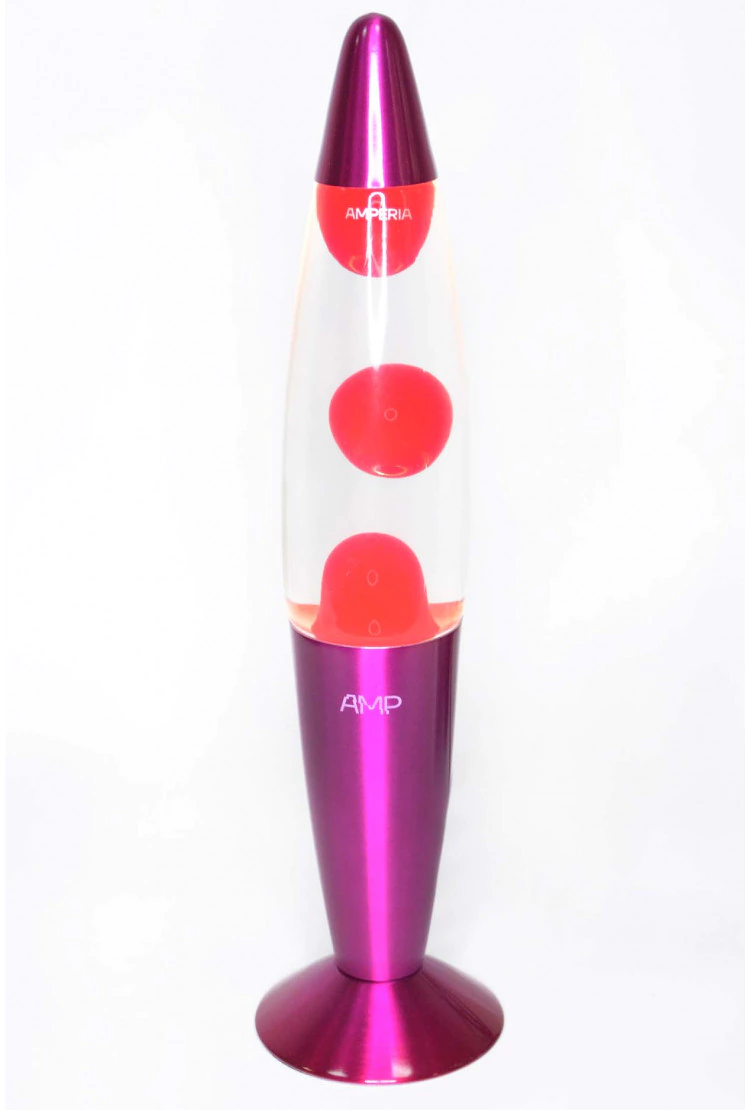 Лава лампа Amperia Rocket Розовая/Прозрачная (35 см)