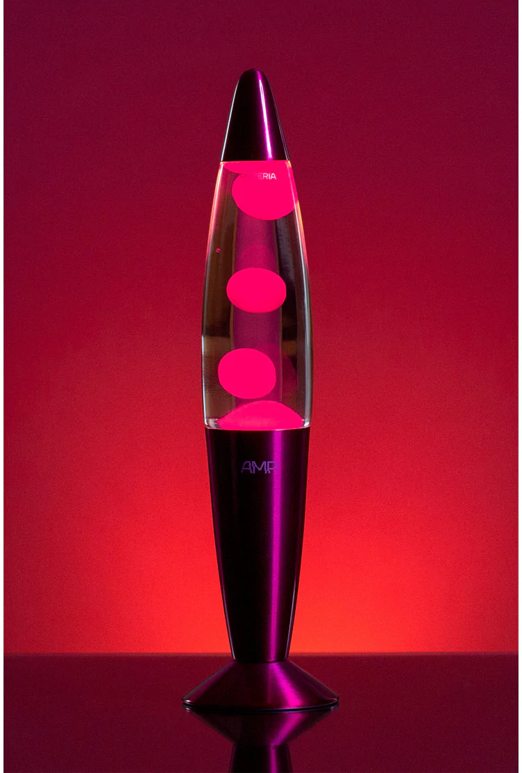 Лава лампа Amperia Rocket Розовая/Прозрачная (35 см)