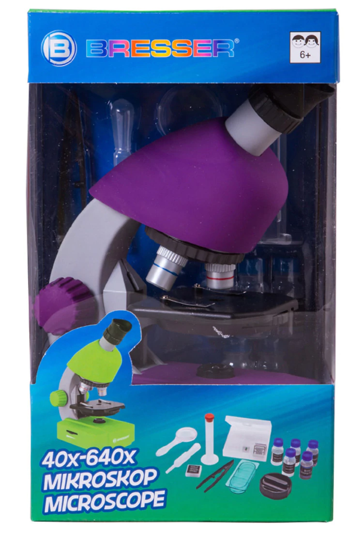 Микроскоп Bresser Junior 40x-640x, фиолетовый