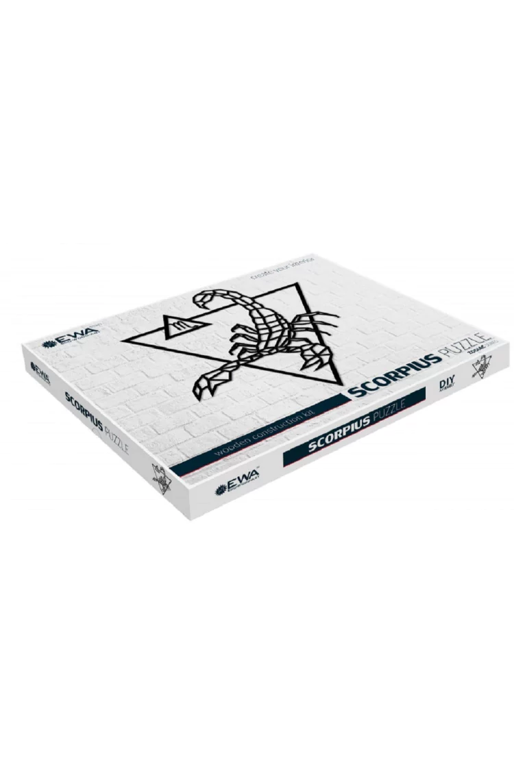 Деревянный декор настенный, панно, пазл EWA Design Скорпион