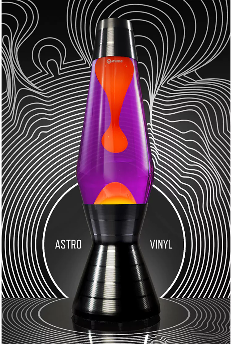 Лава-лампа Mathmos Astro Black Vinyl Оранжевая/Фиолетовая