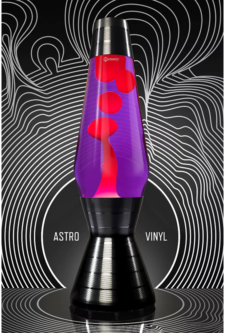 Лава-лампа Mathmos Astro Black Vinyl Красная/Фиолетовая