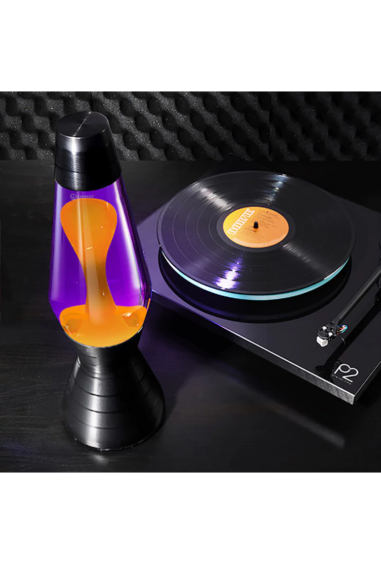 Лава-лампа Mathmos Astro Black Vinyl Оранжевая/Желтая