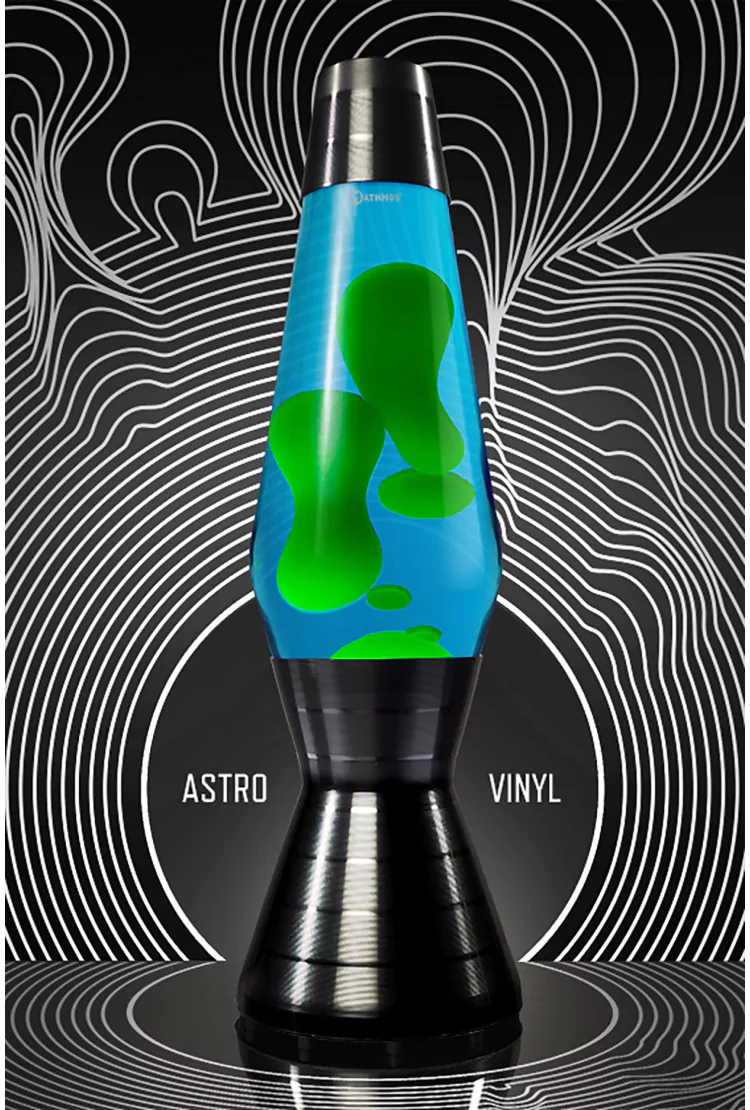 Лава-лампа Mathmos Astro Black Vinyl Зеленая/Синяя
