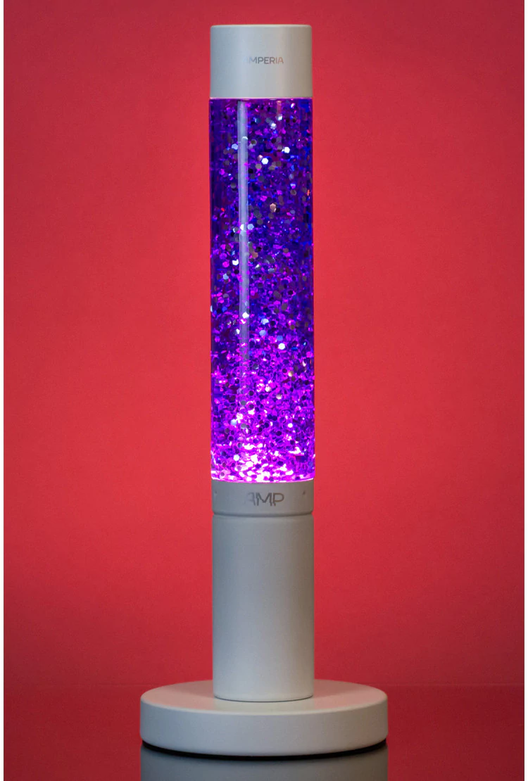 Лава лампа Amperia Slim Violet Сияние (глиттер) (39 см)