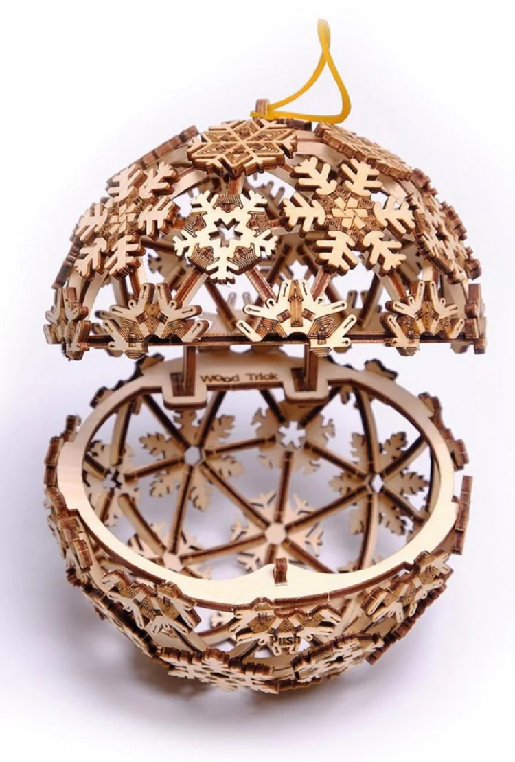 Деревянный пазл Wood Trick Рождественский Шар (119x126x119 мм)