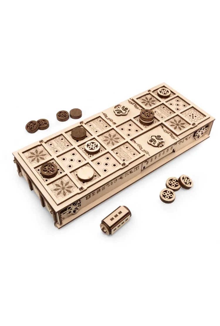 Настольная игра, конструктор деревянный 3D EWA Gameset Ур и Сенет