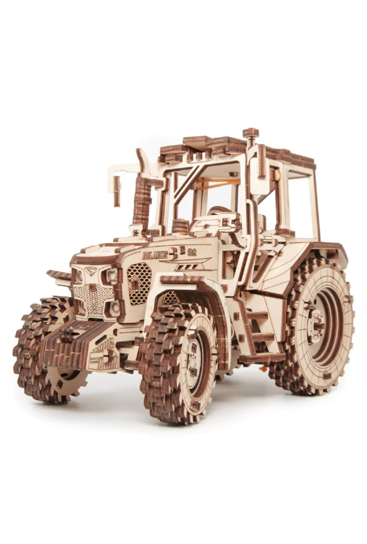 Сборная модель деревянная 3D EWA Трактор Беларус 82