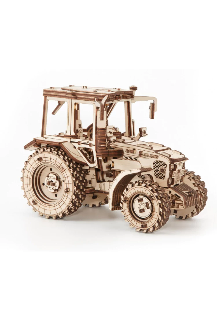 Сборная модель деревянная 3D EWA Трактор Беларус 82