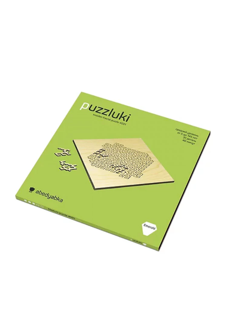 Деревянный фрактальный пазл abedyabka Puzzluki Emerald 4031