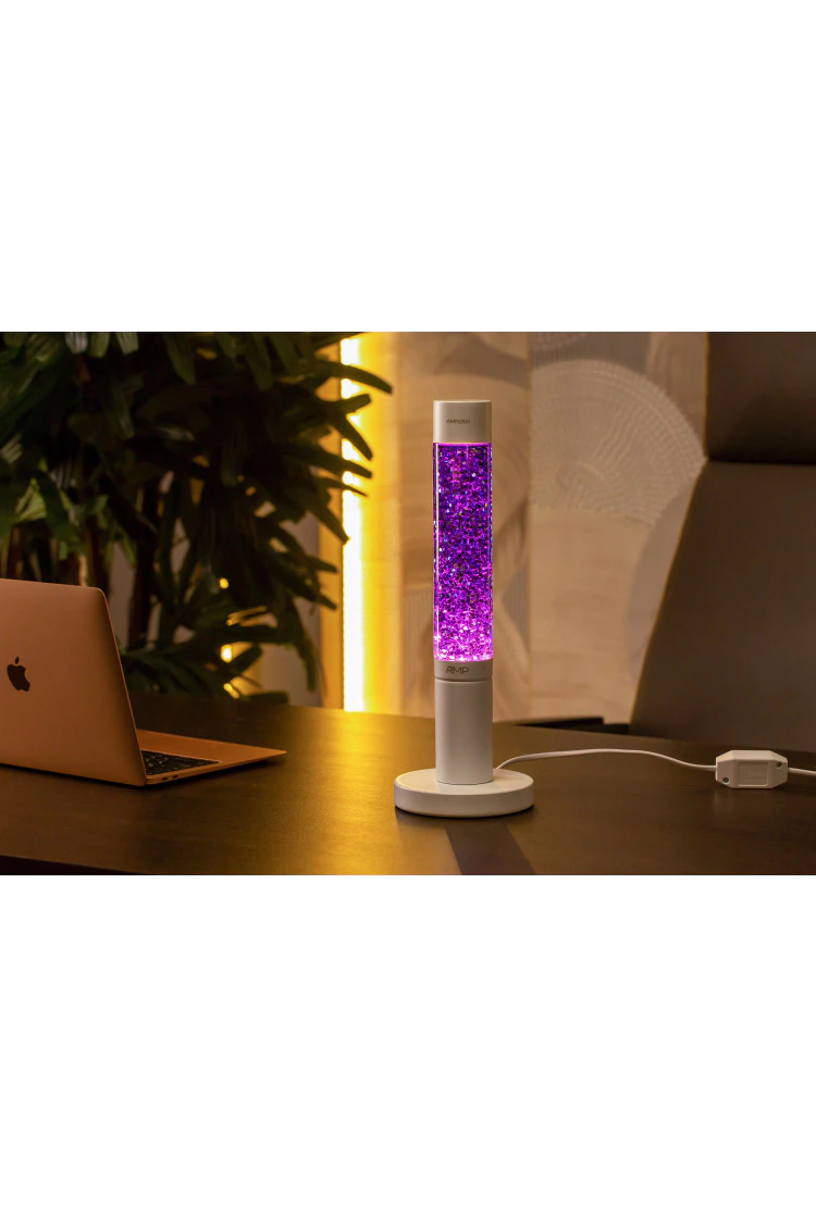 Лава лампа Amperia Slim Violet Сияние (глиттер) (39 см)