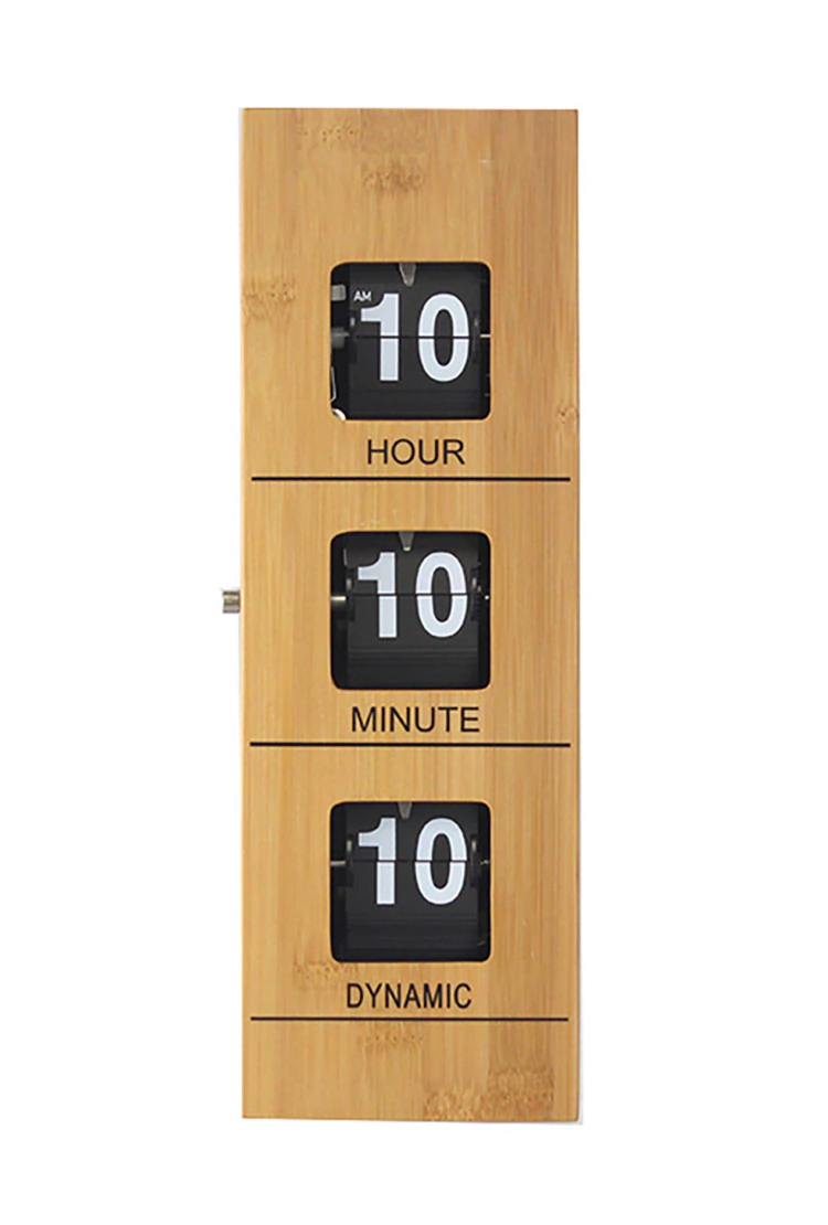 Классические перекидные часы Dinamic Wooden Flip Clock (33×11×7 см)
