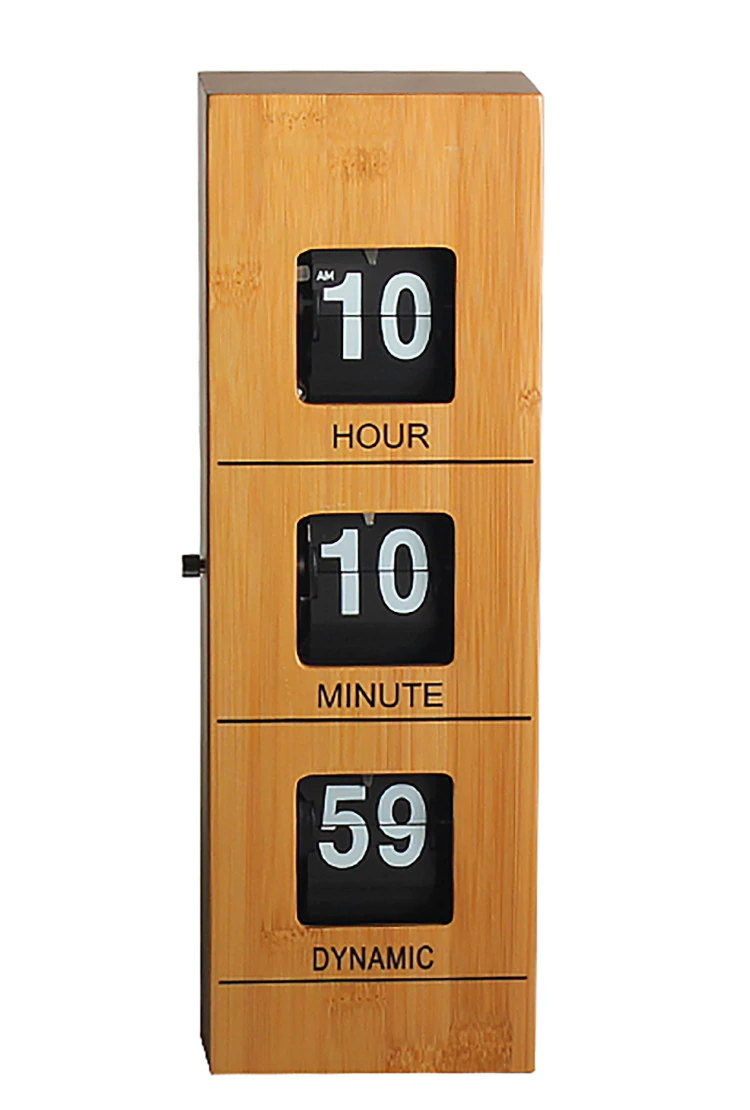 Классические перекидные часы Dinamic Wooden Flip Clock (33×11×7 см)