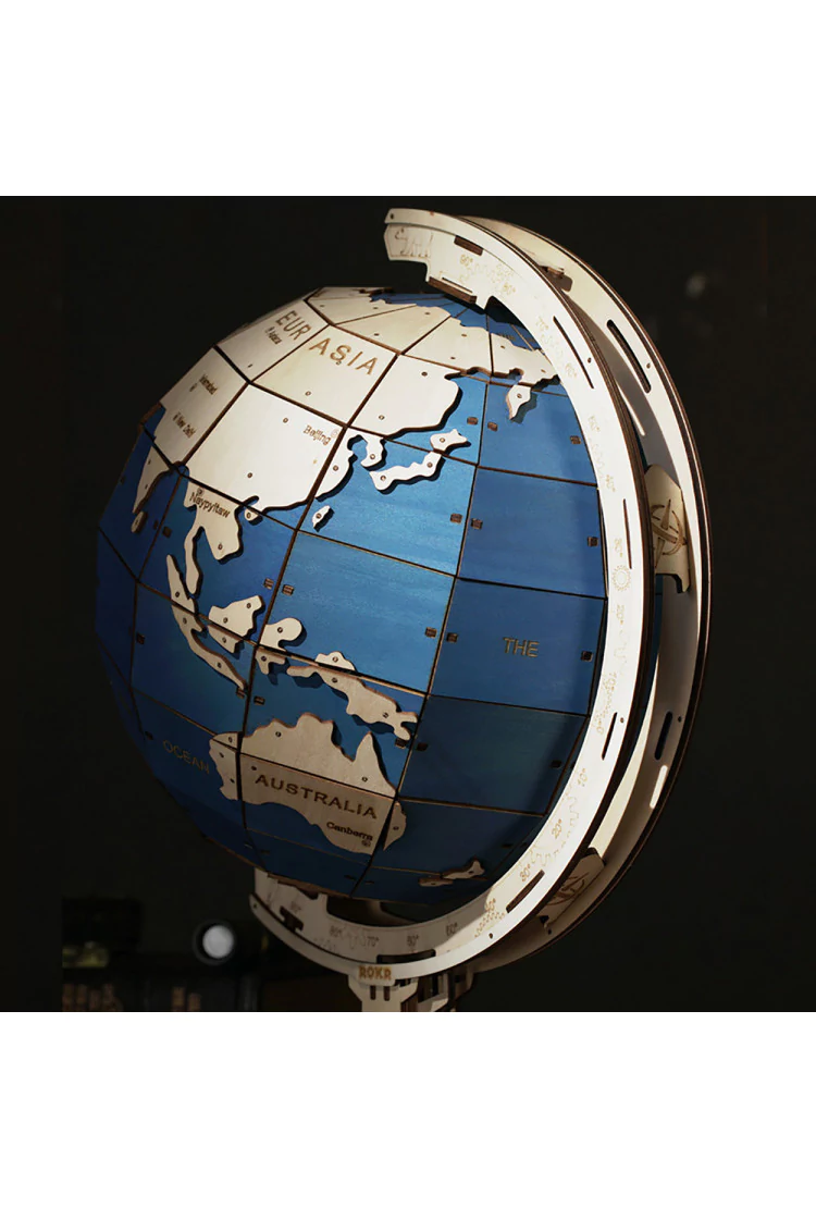 Механический деревянный конструктор Robotime глобус The Globe
