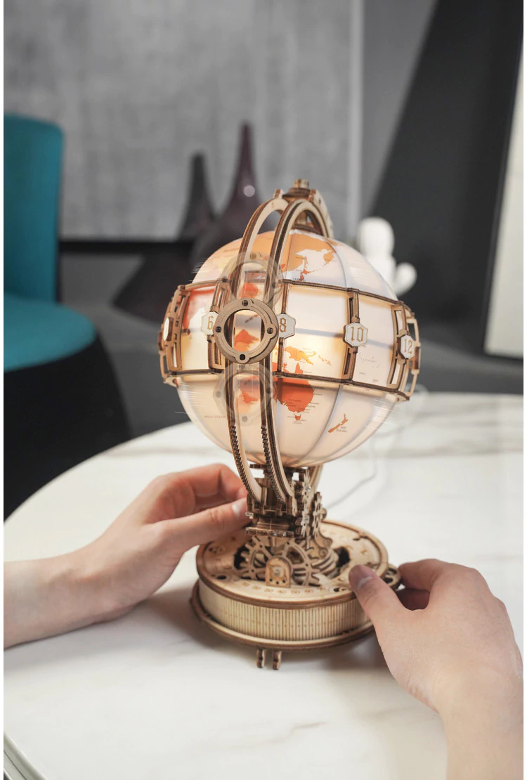 Деревянный конструктор Robotime Светящийся глобус Luminous Globe