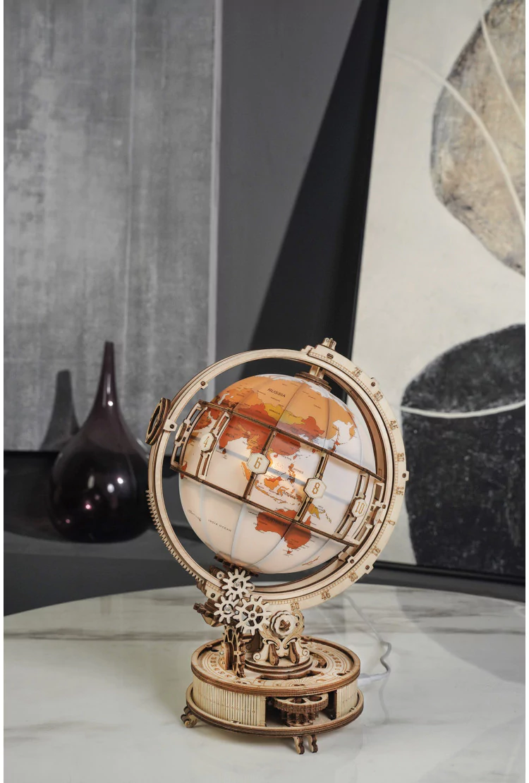 Деревянный конструктор Robotime Светящийся глобус Luminous Globe